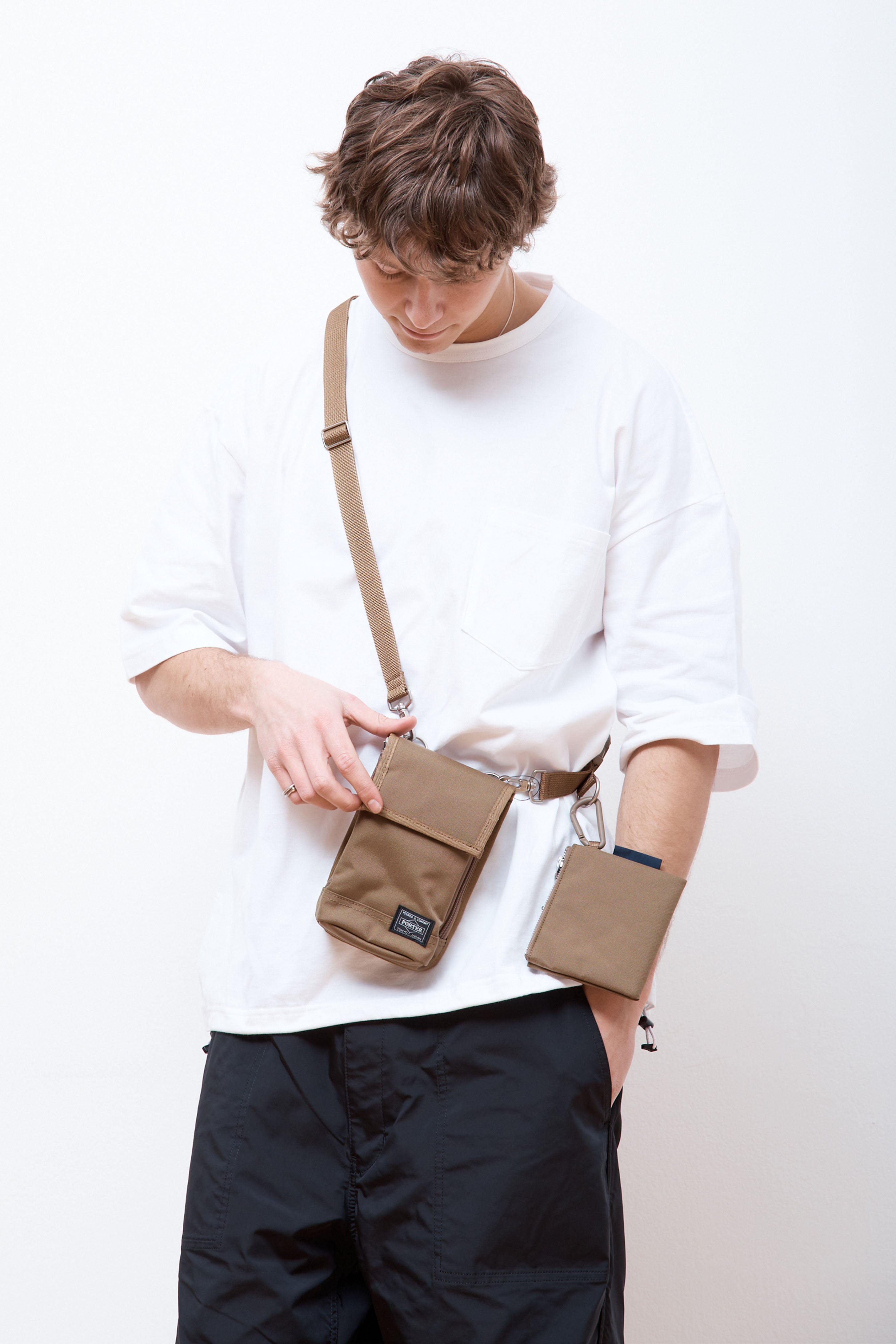 Porter Mini Shoulder Bag Biege