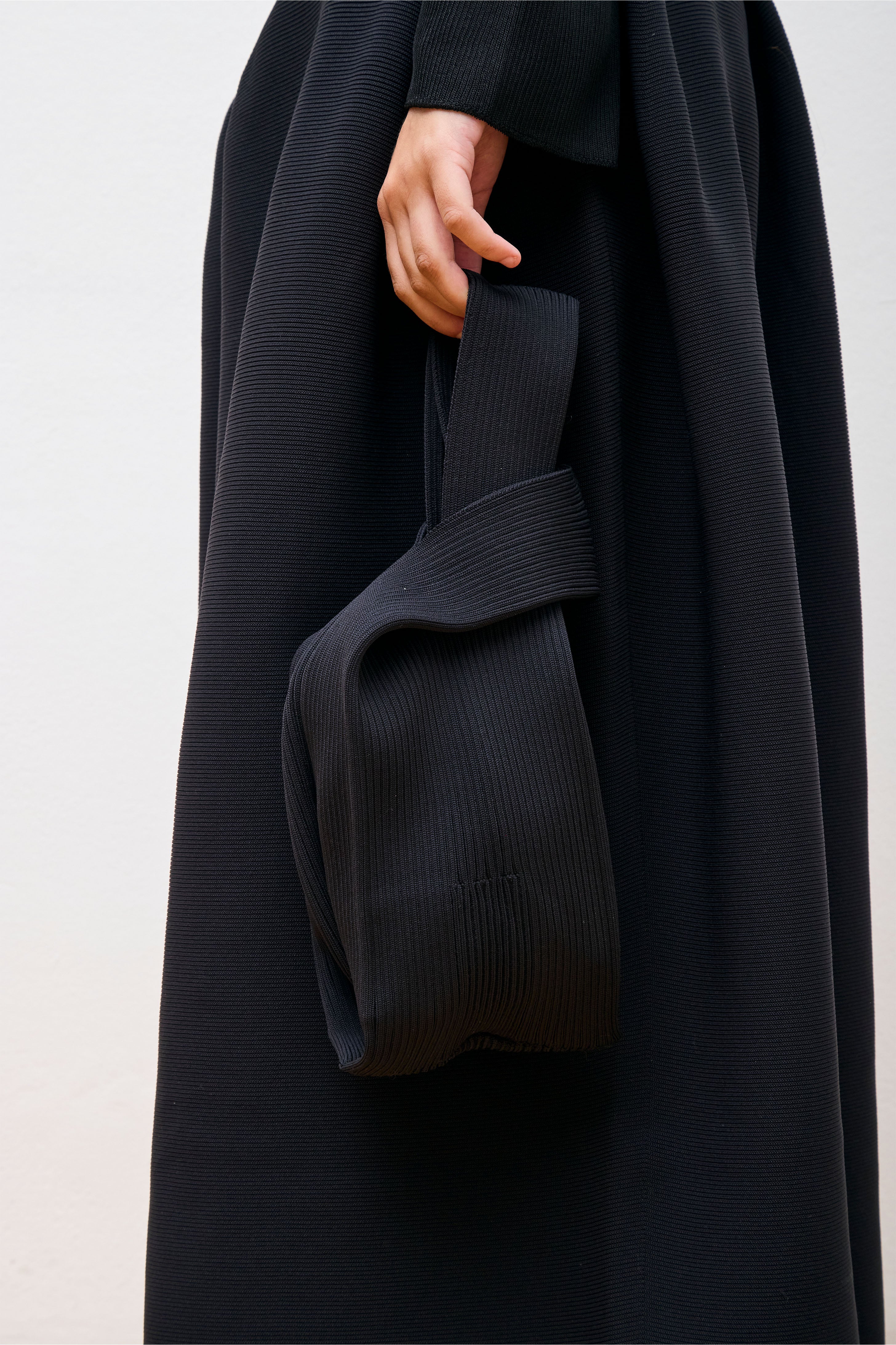 Notched Rib Bag Black