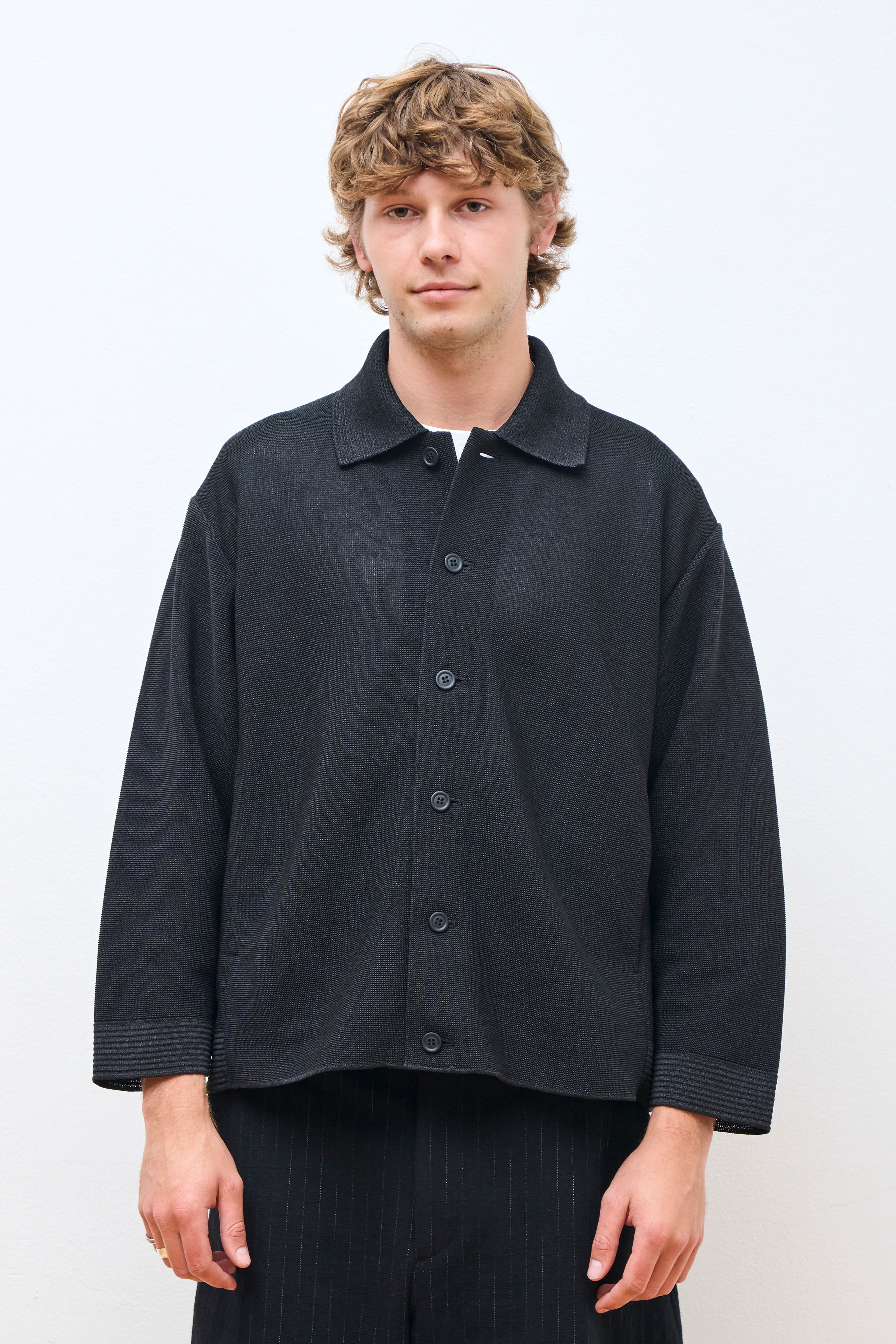 Washi Shirt Jacket Black