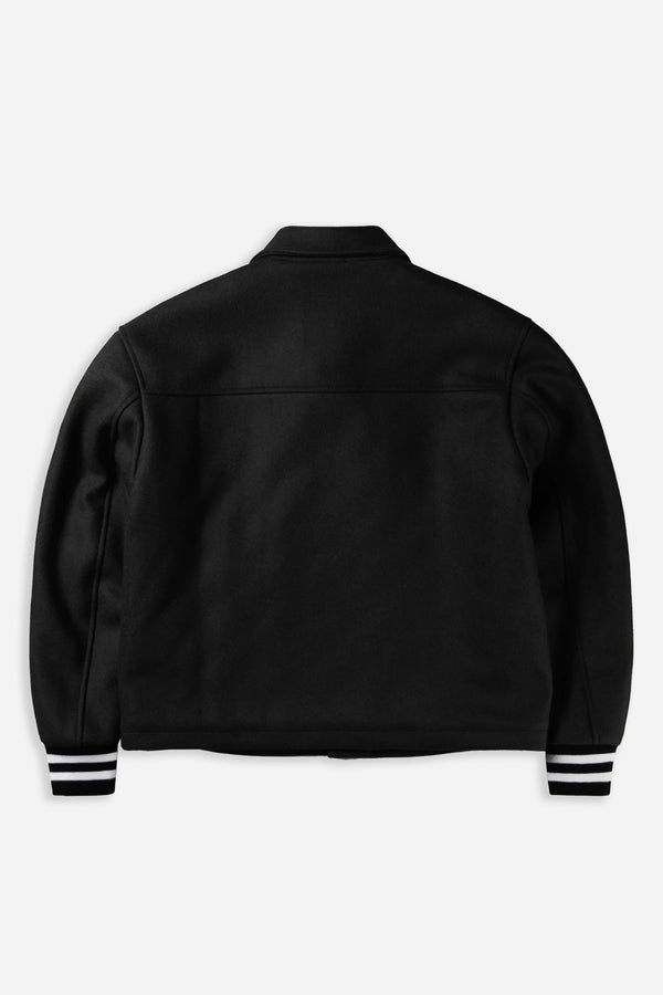 Wool Varsity Jacket Black