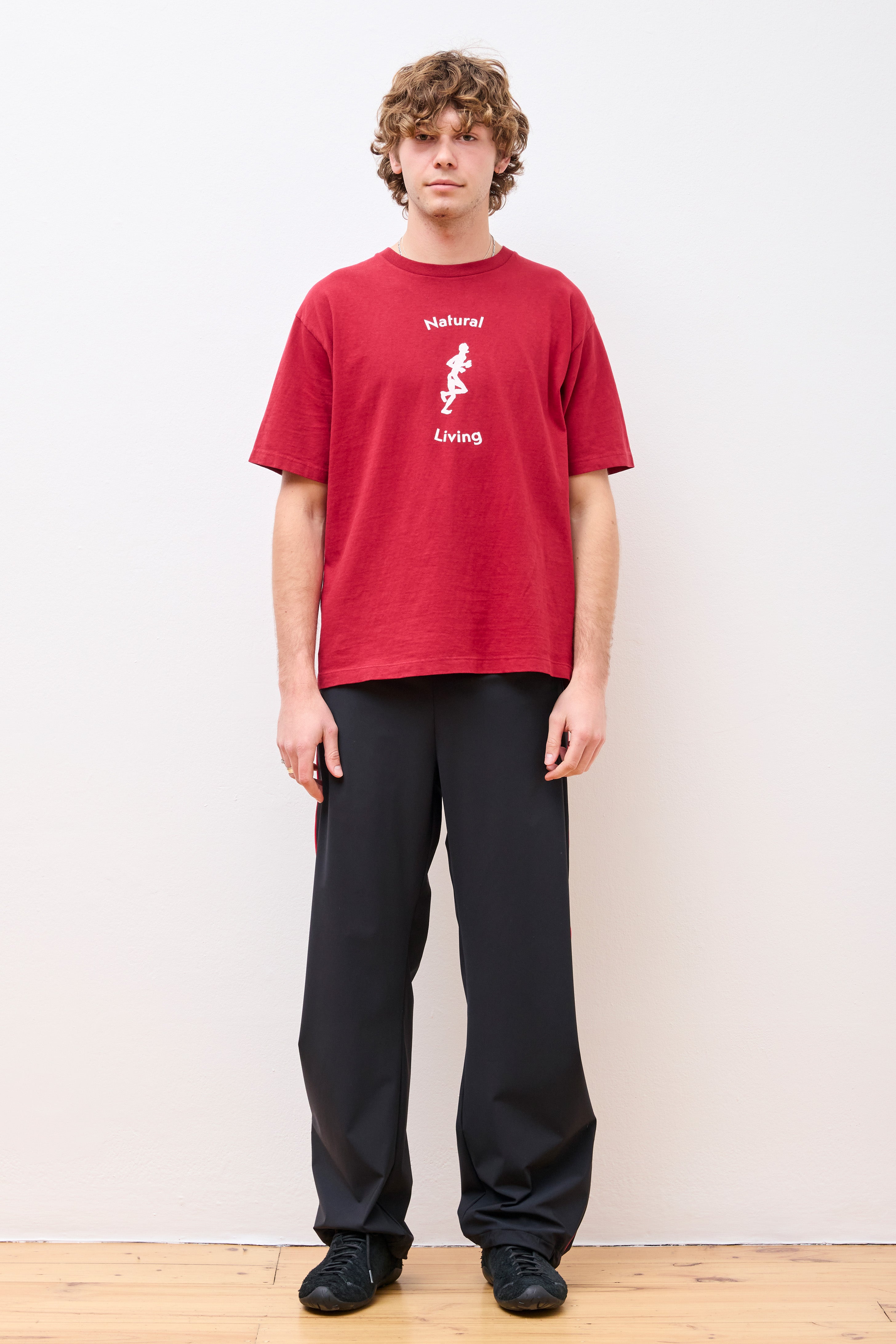 Wide Leg Track Pants Black