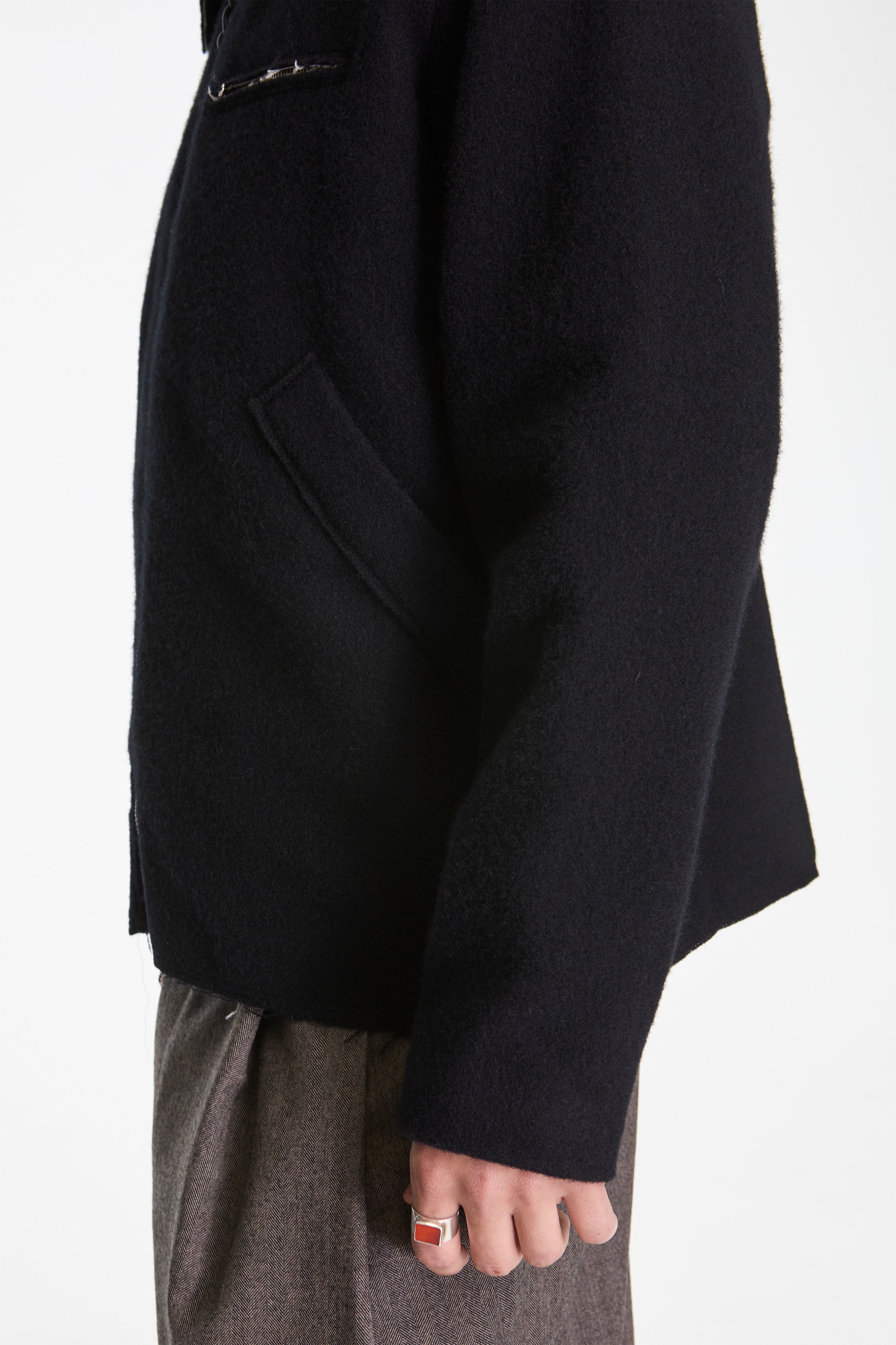 Fitted Simple Jacket Black