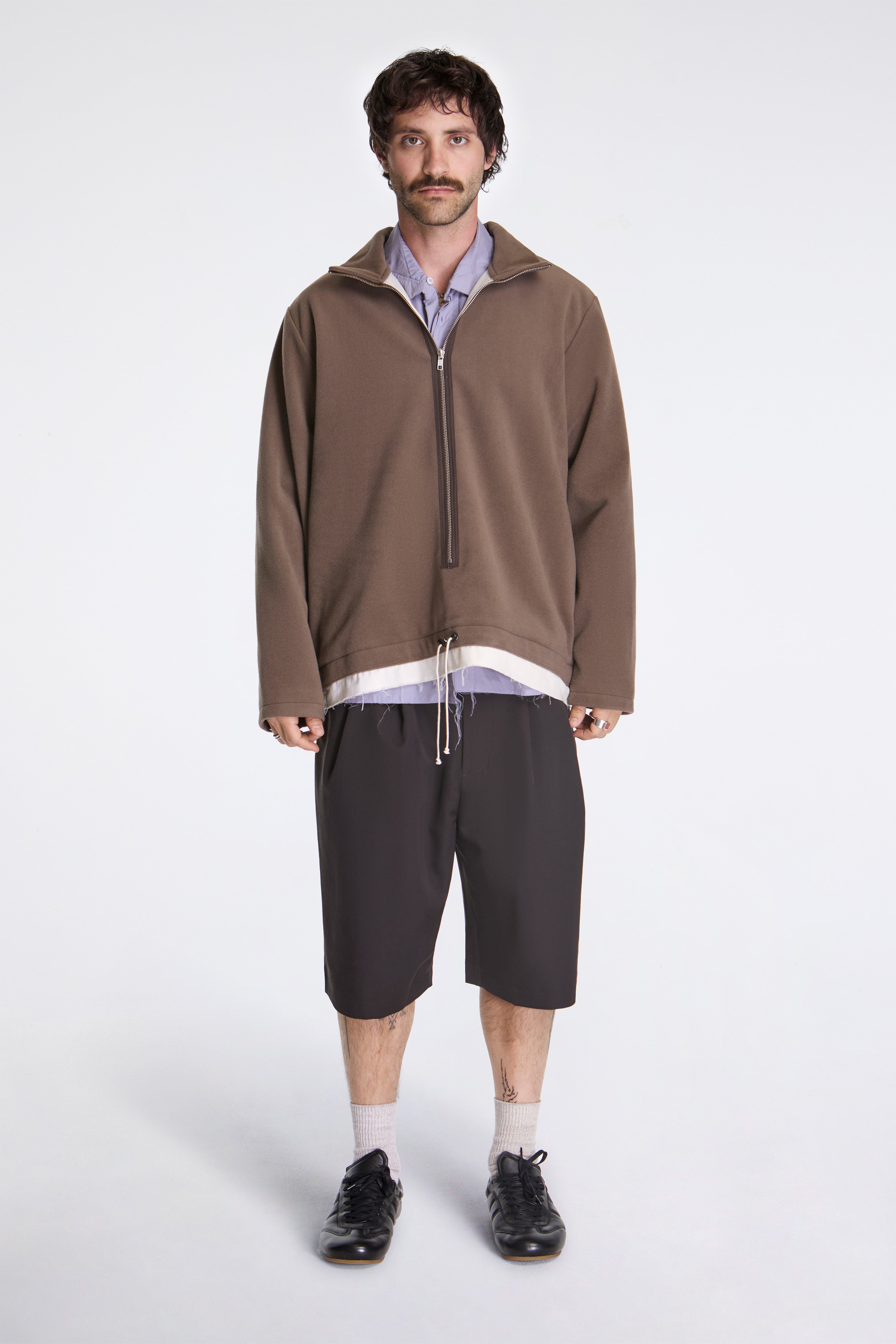 Fleece Anorak Taupe