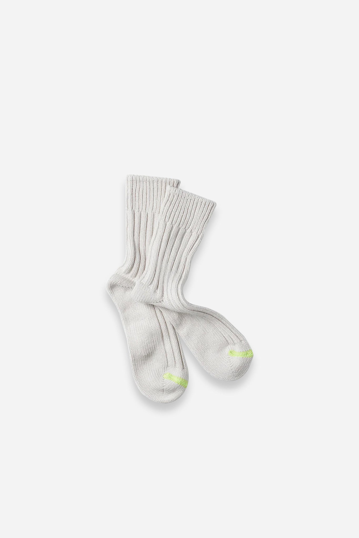Chunky Ribbed Crew Socks Pale Gray