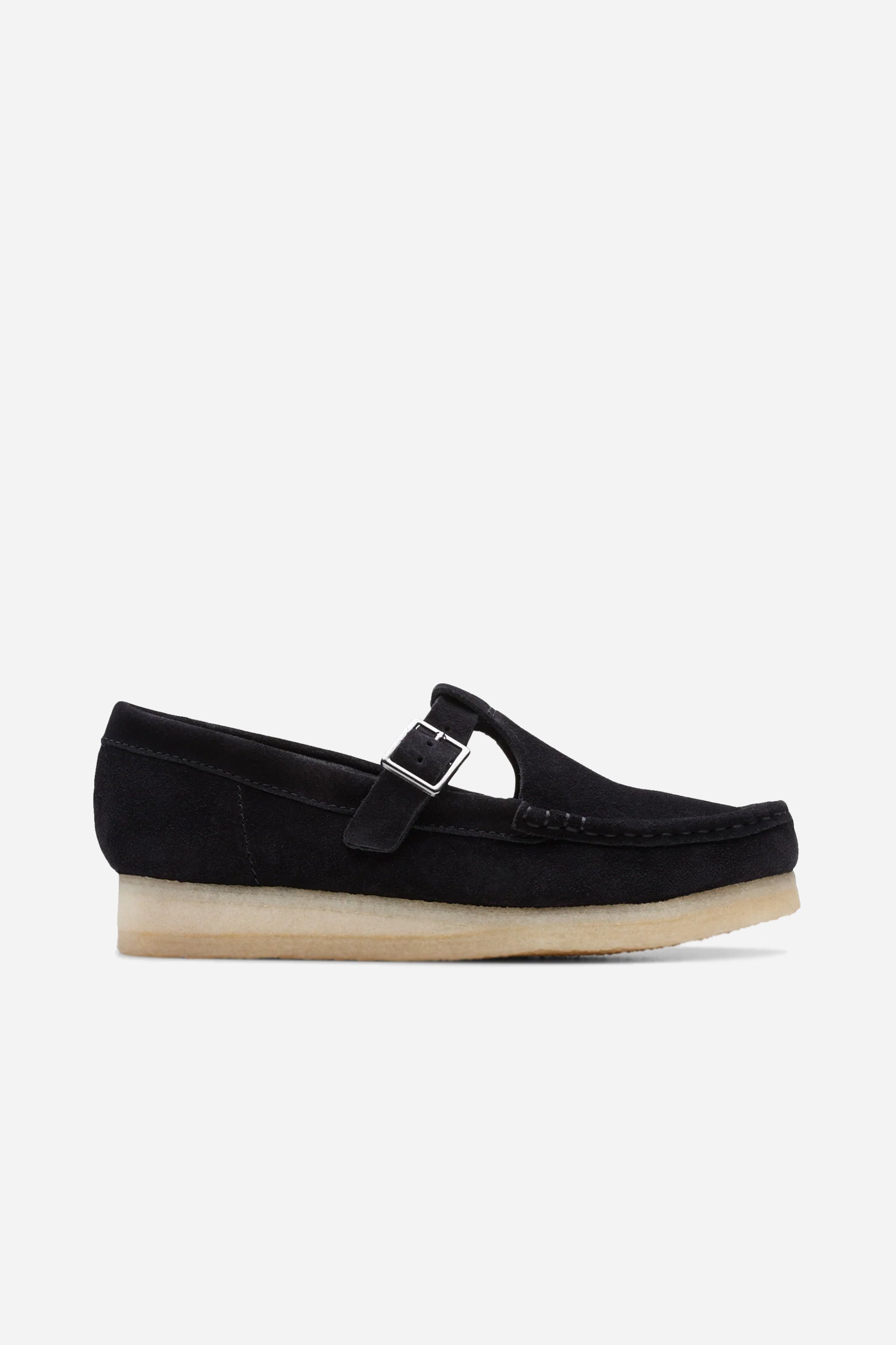 Wallabee T Bar Black Suede
