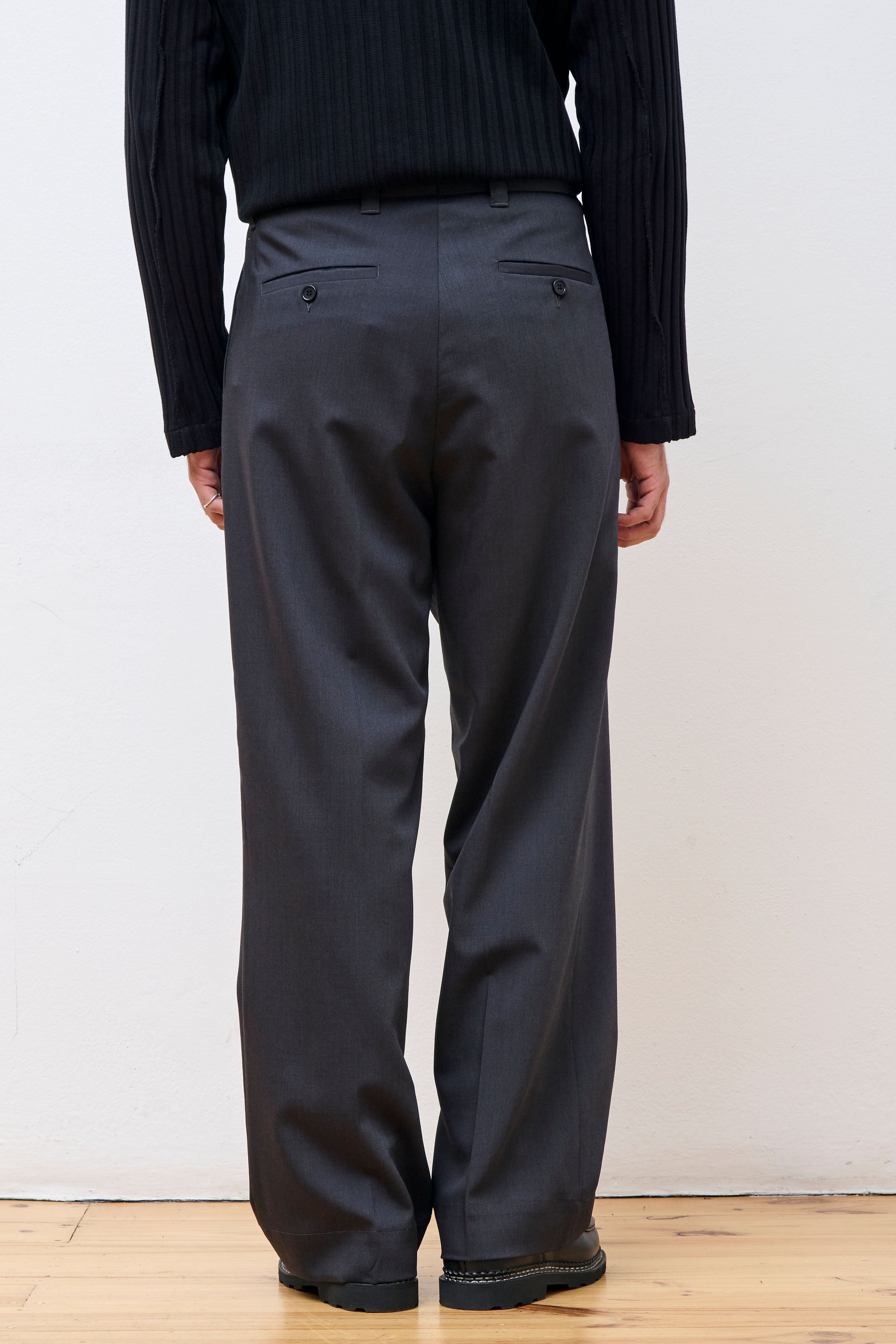 Classic Trousers Dark Grey Wool