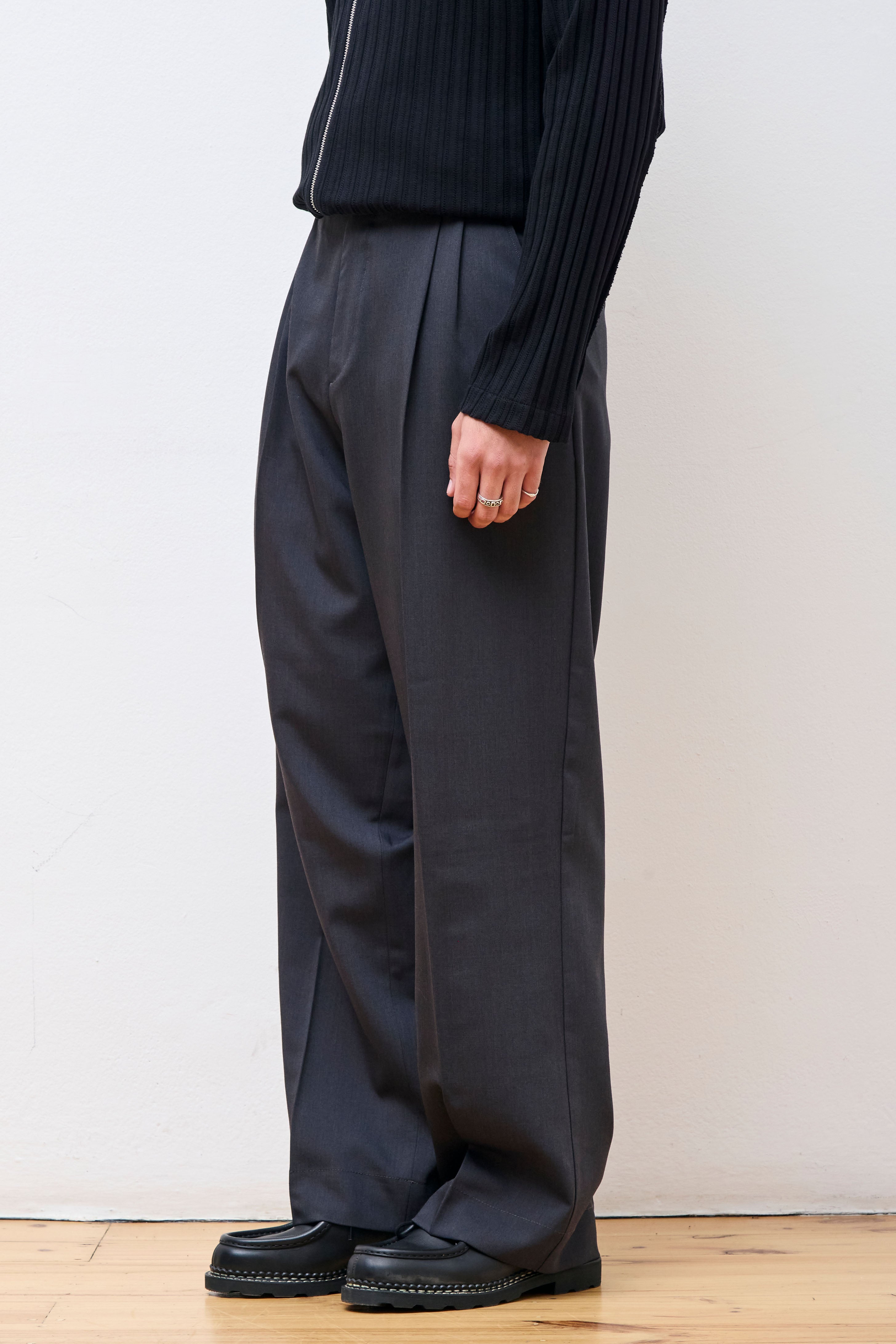 Classic Trousers Dark Grey Wool