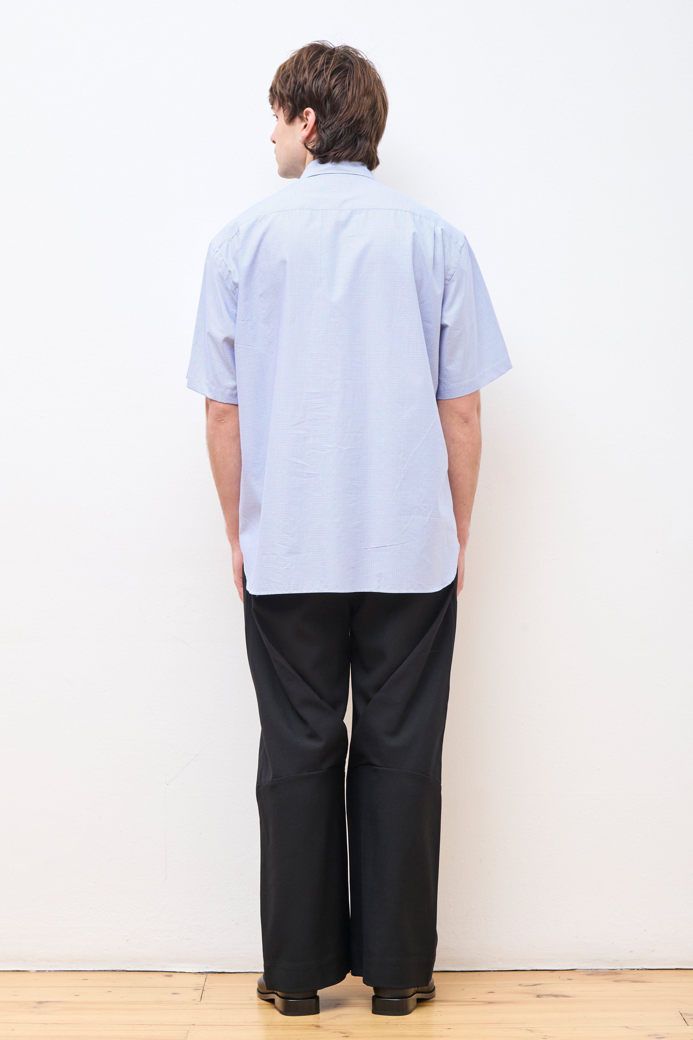 Cotton Check Multi SS Shirt White/Sax/Navy
