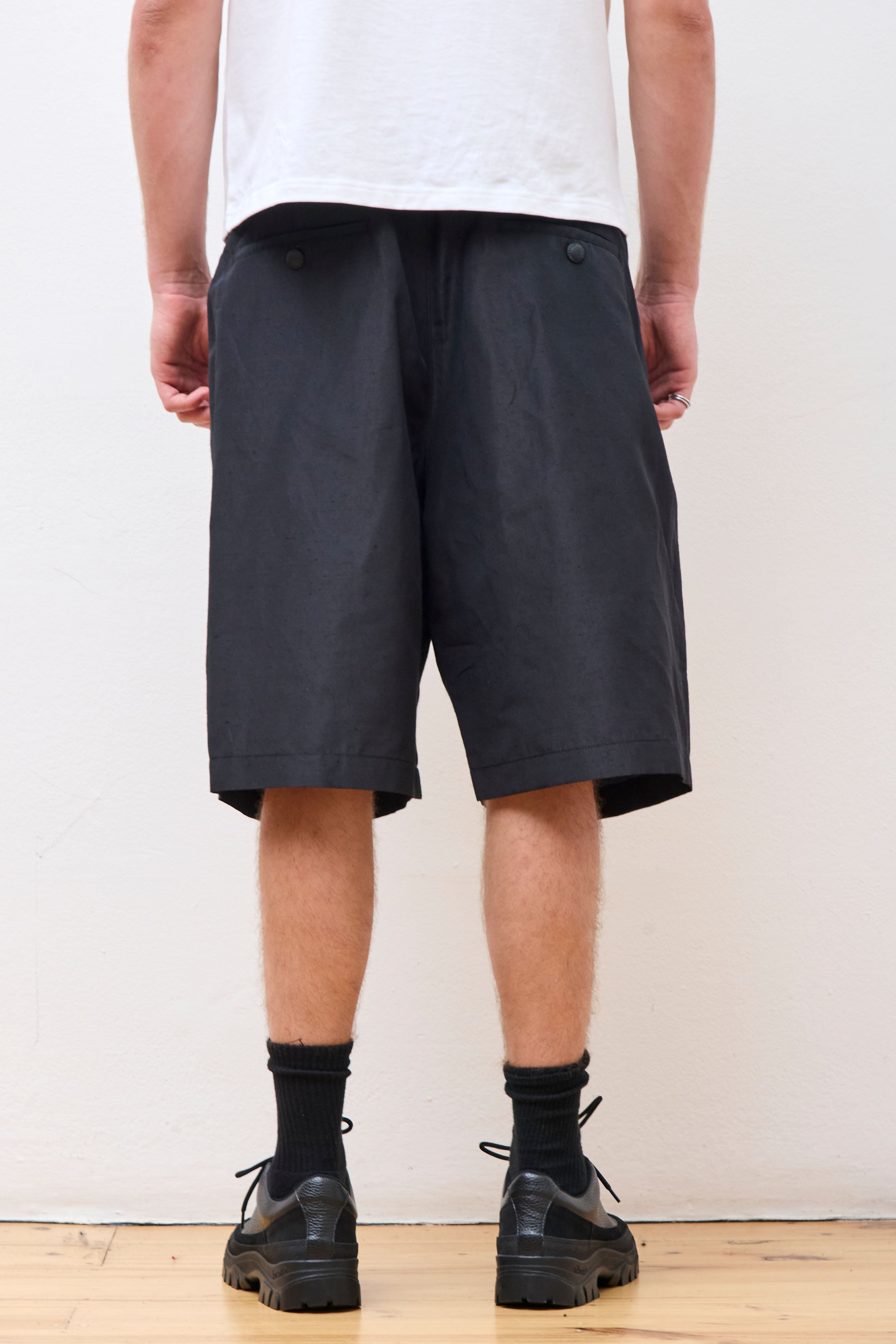 Linen Shorts Black