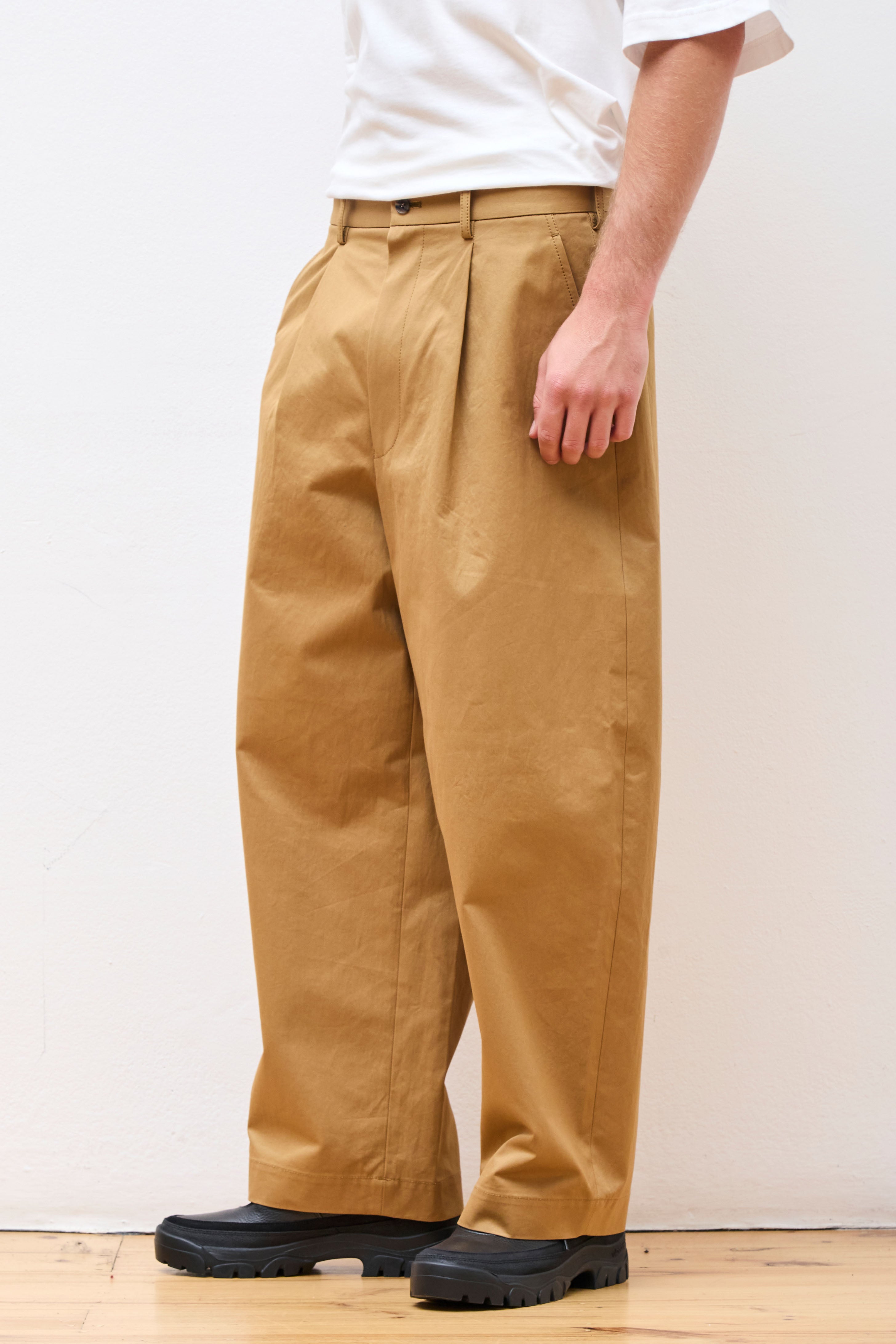 Wide Leg Pants Beige