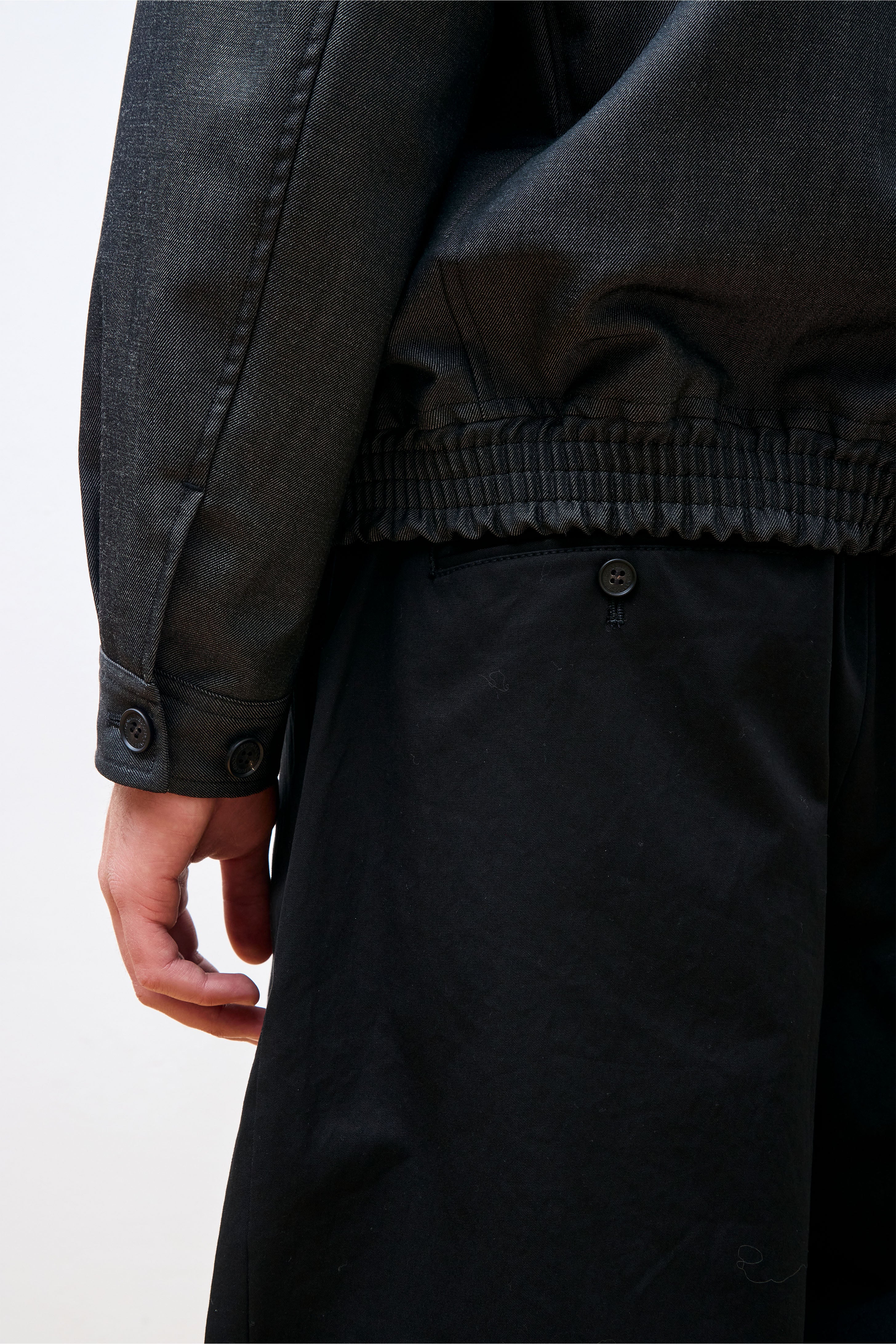 Wool Harrington Jacket Black