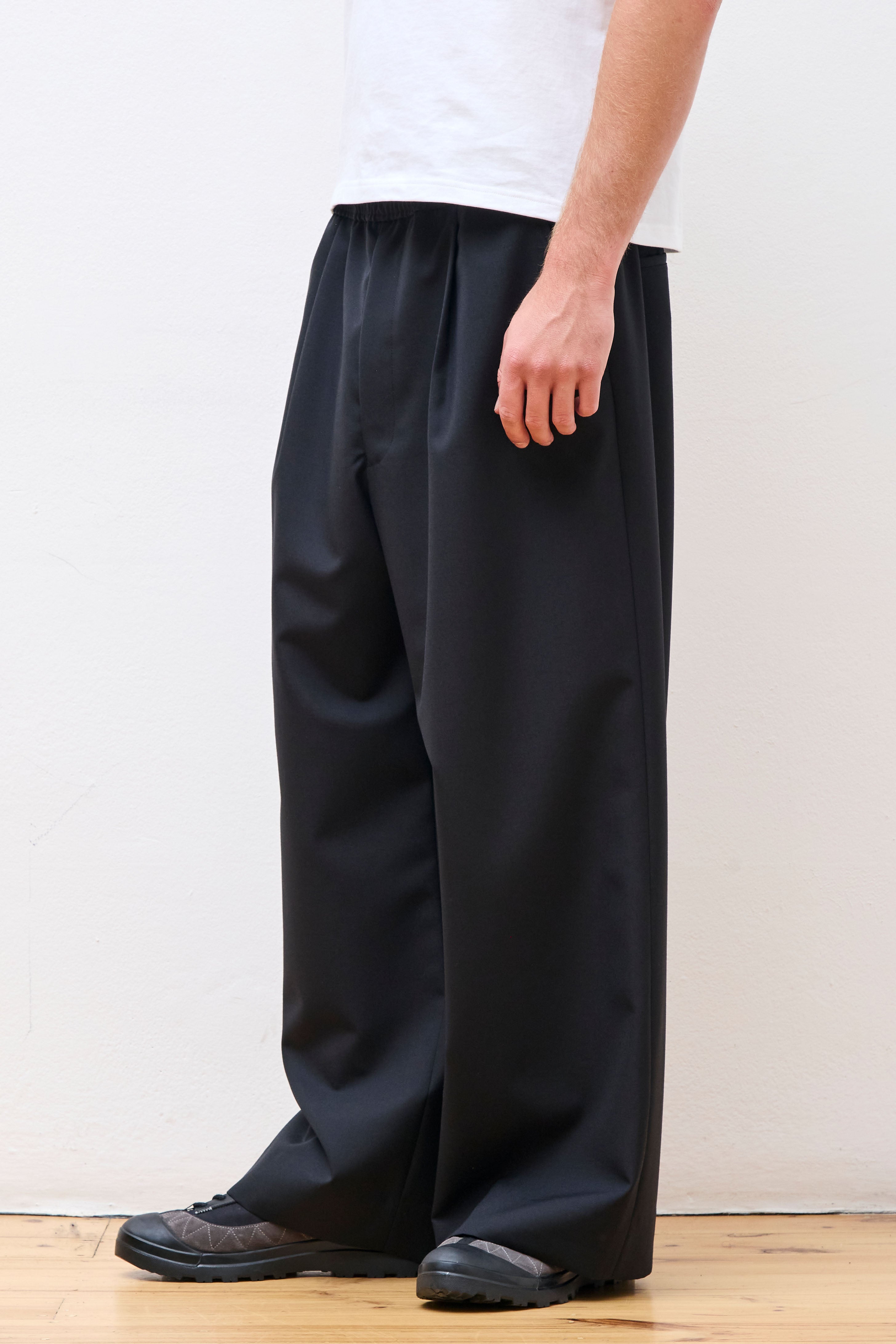 Wool Trousers Black