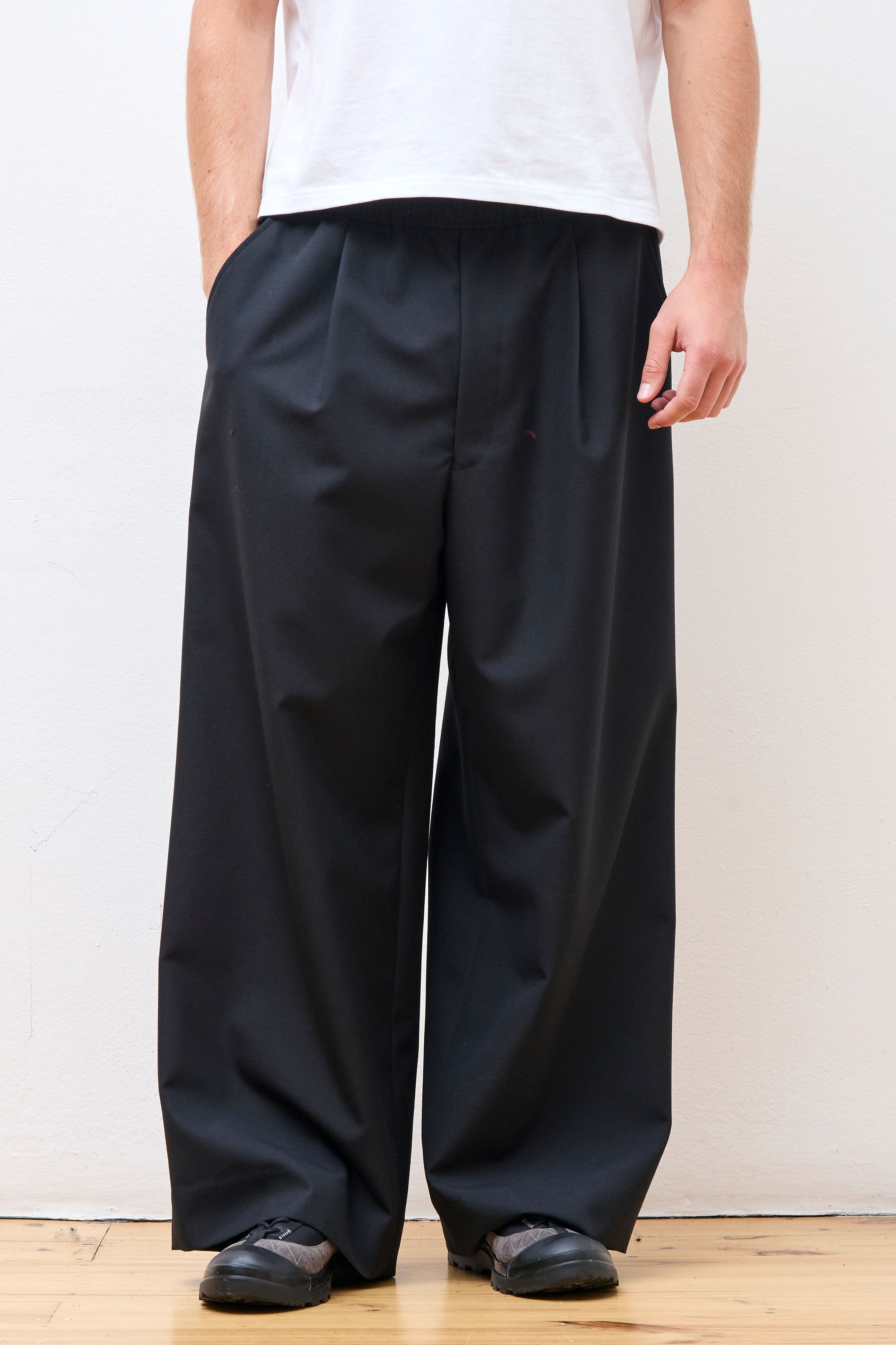 Wool Trousers Black