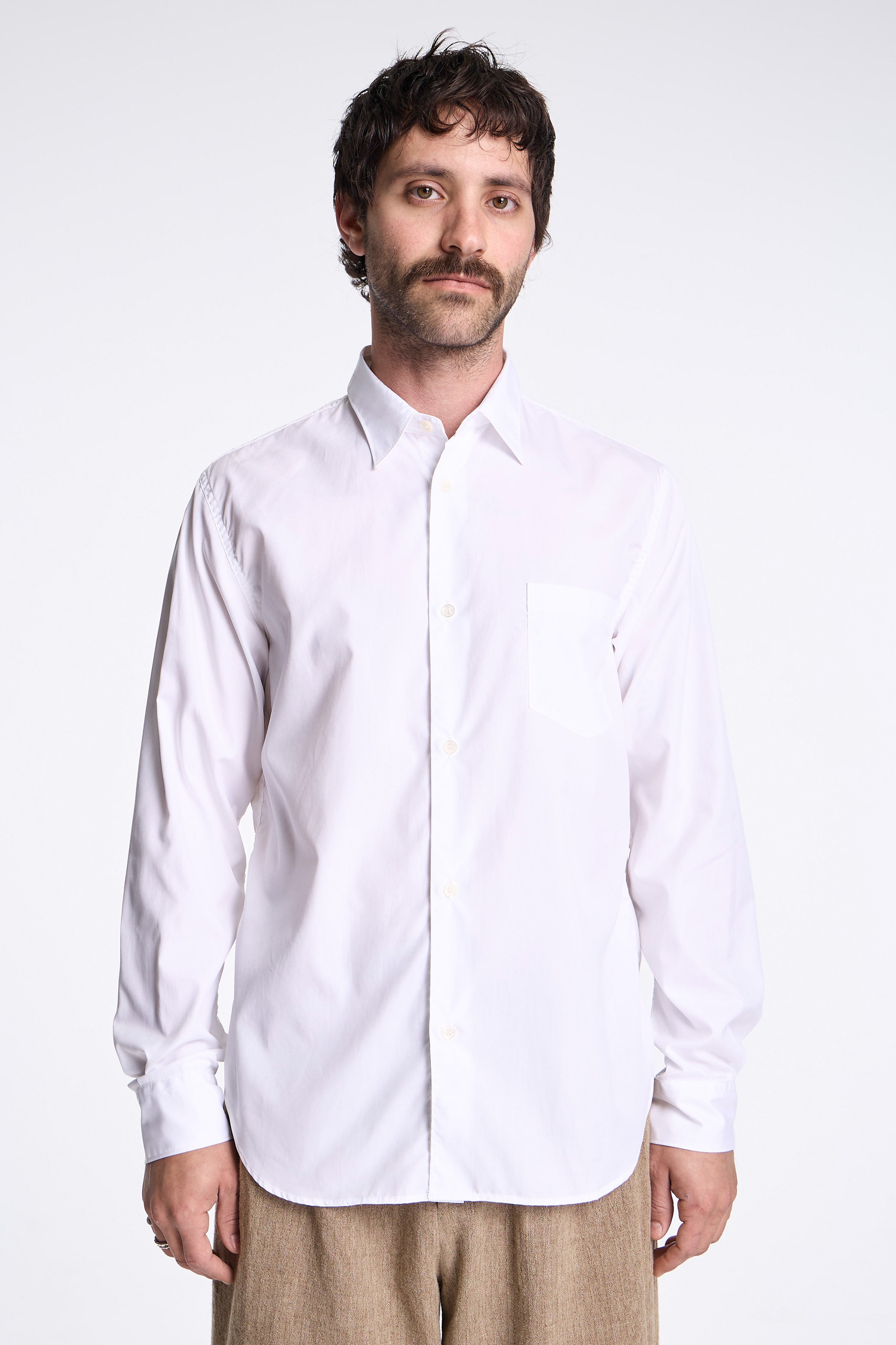 Cotton Broad Oxford Shirt White