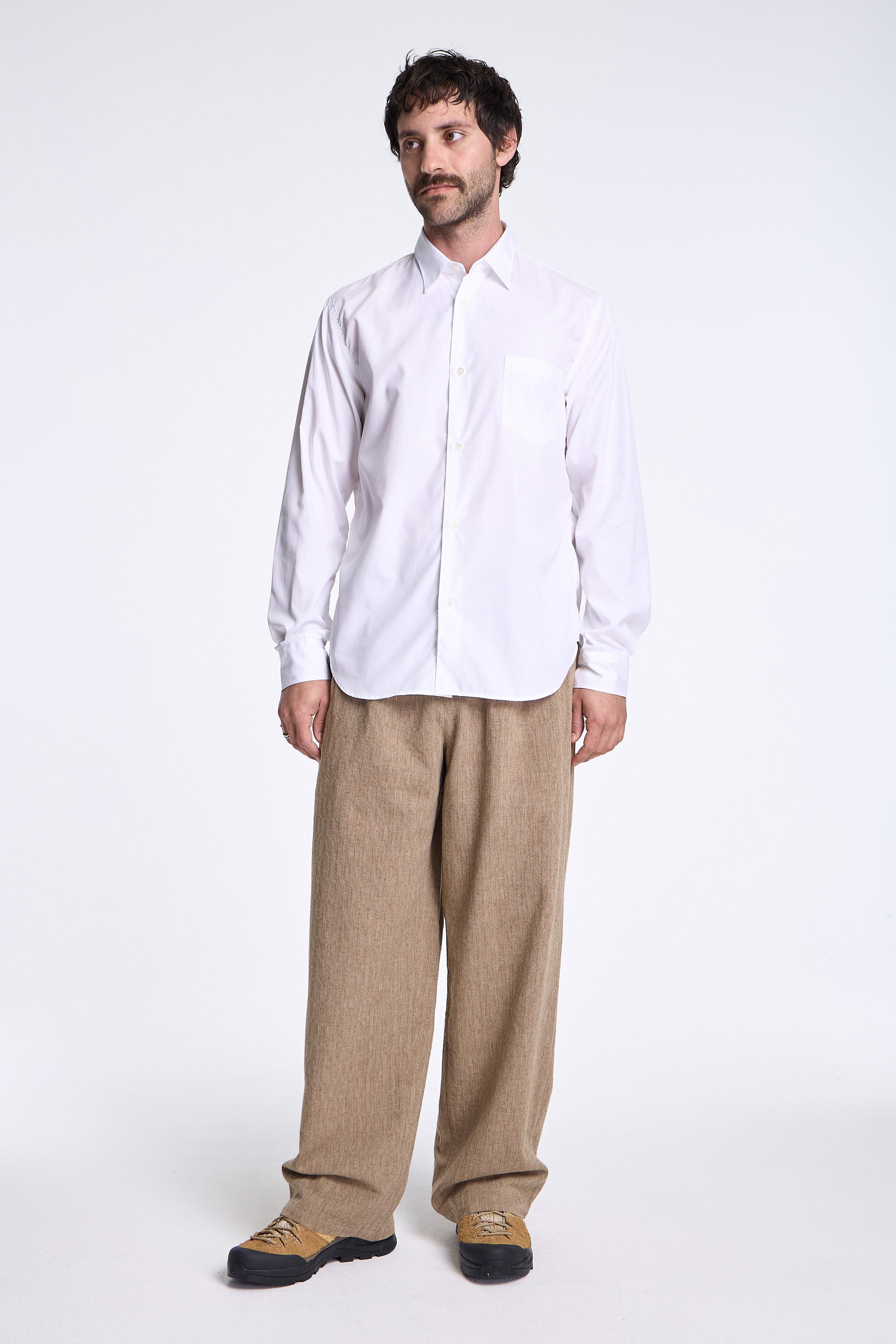 Cotton Broad Oxford Shirt White