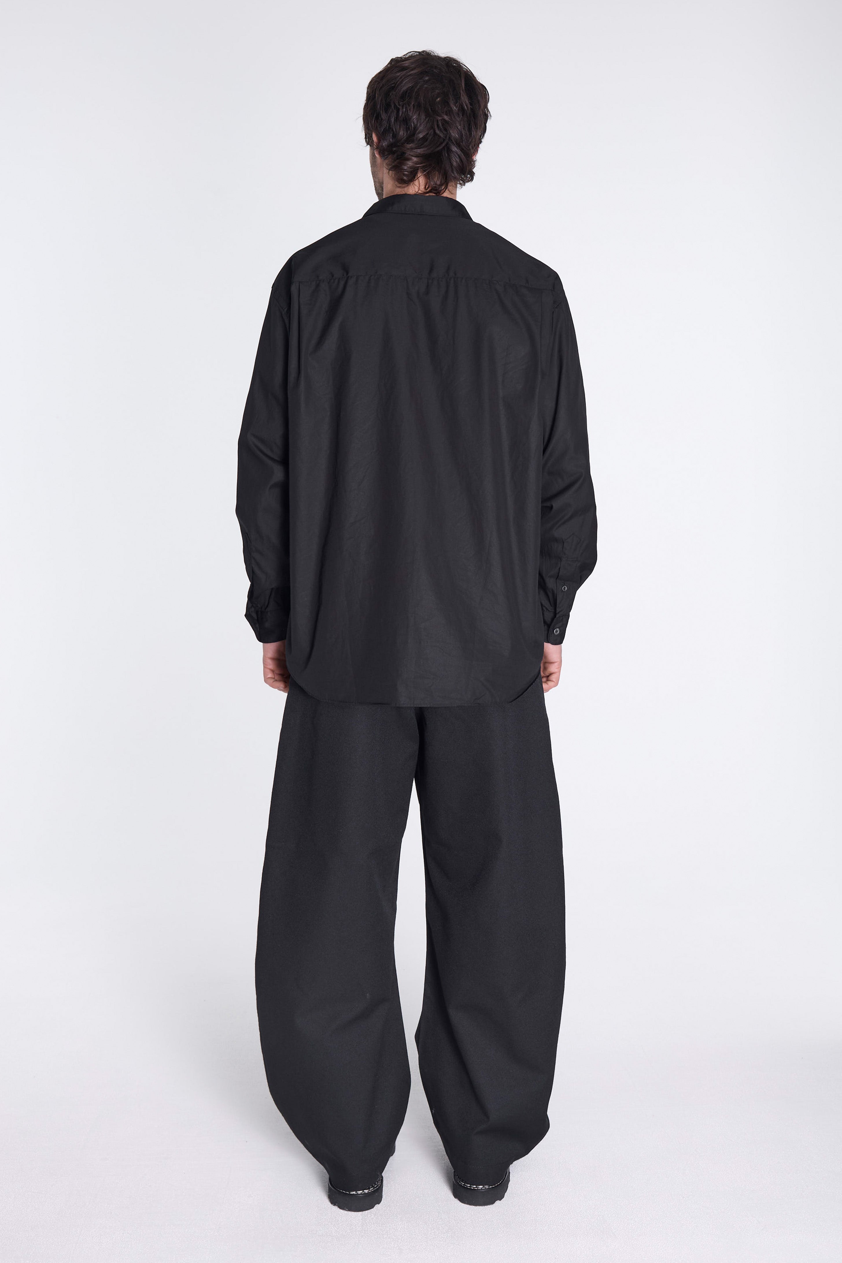 Cotton Broad Washed Shirt Black
