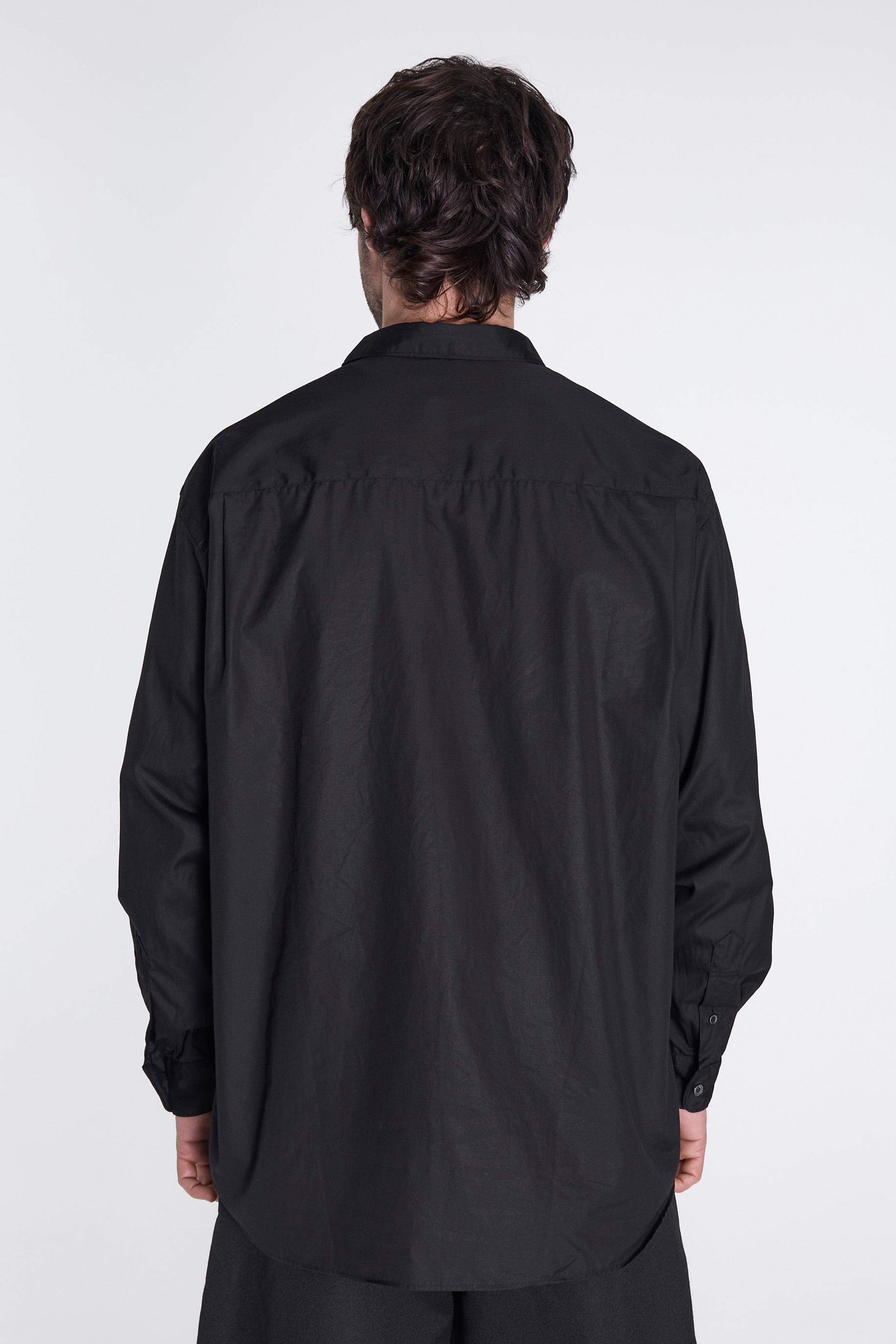 Cotton Broad Washed Shirt Black