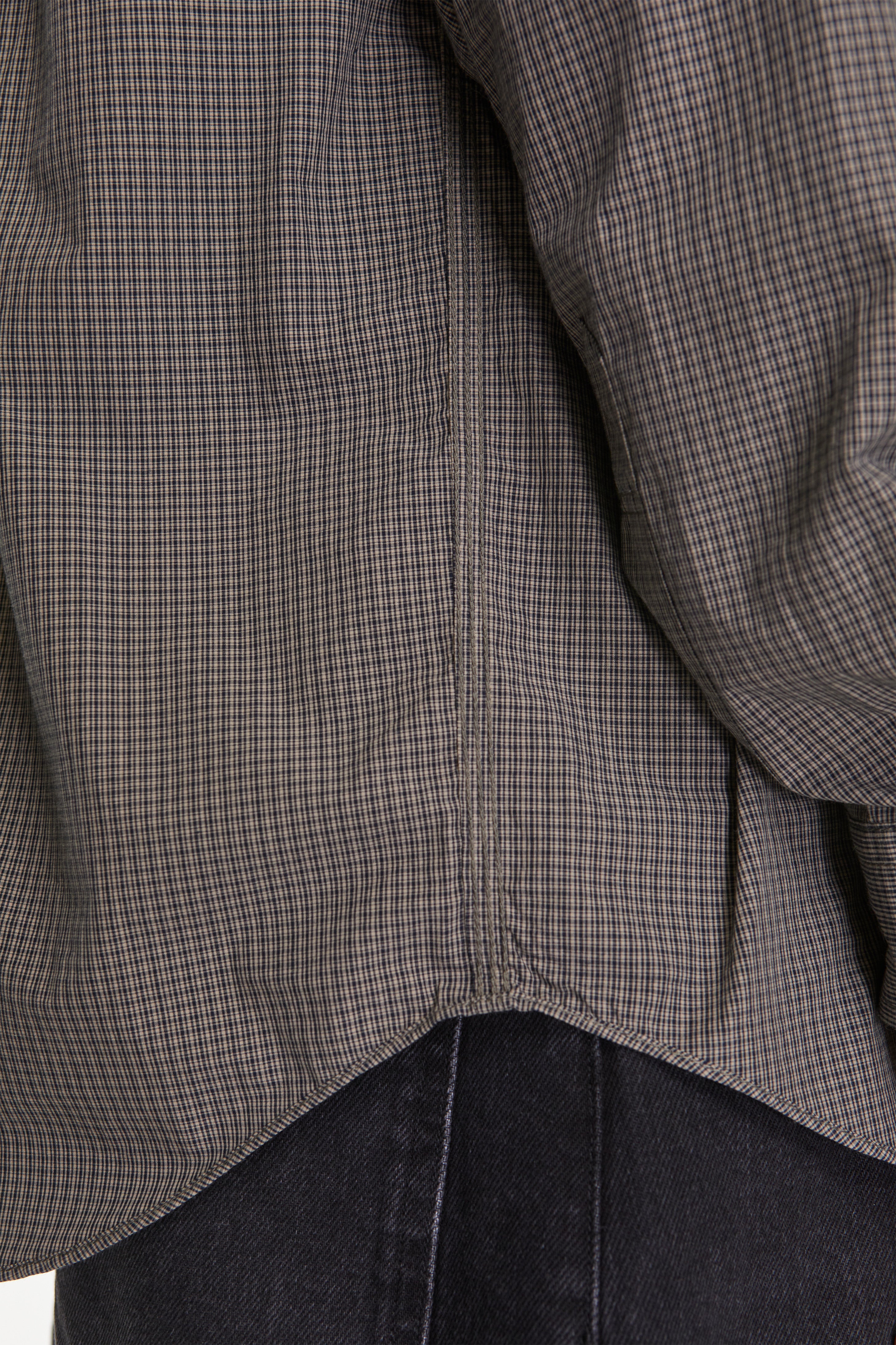 Cotton Check Shirt Brown