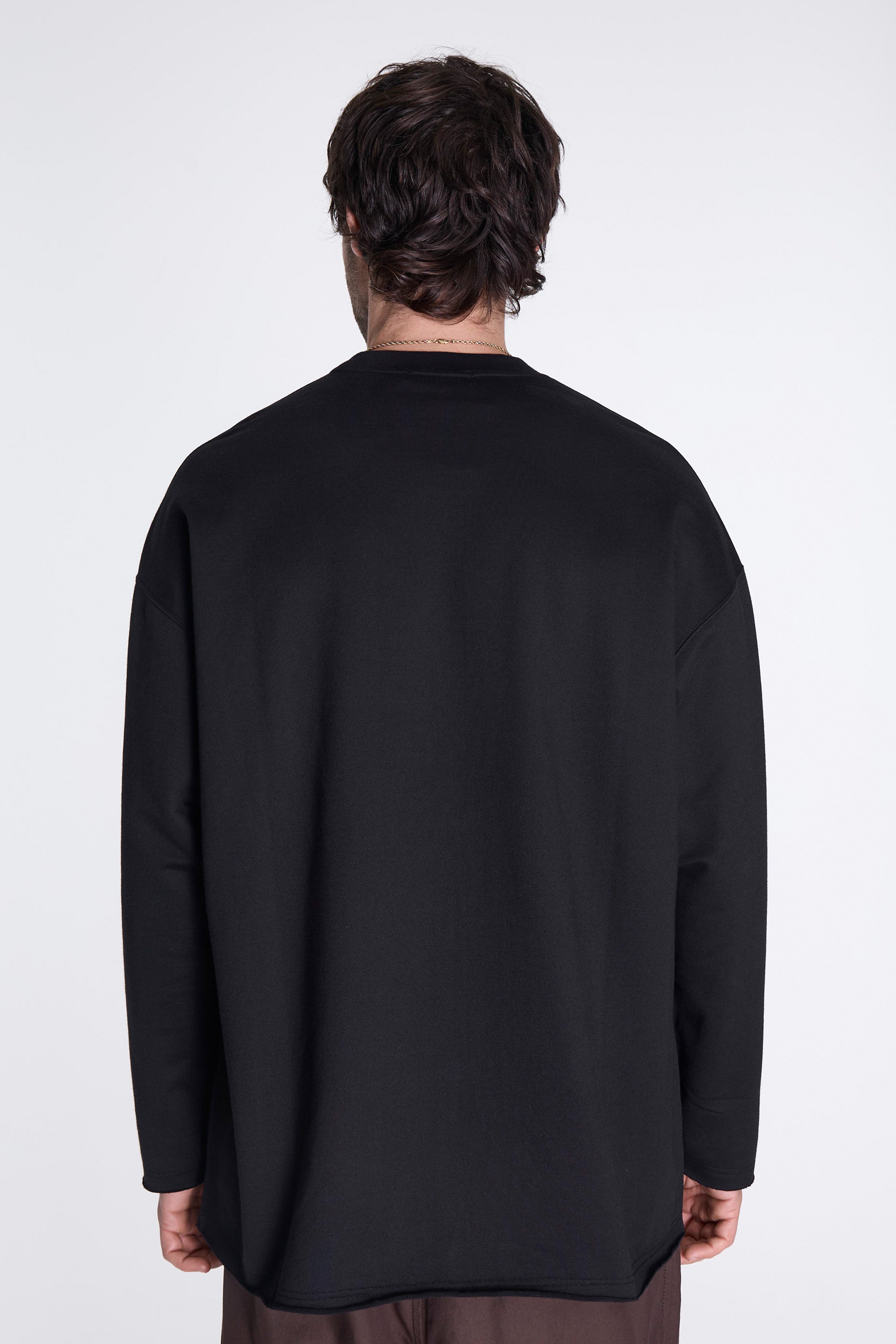 Cotton Mini Terry LS Black