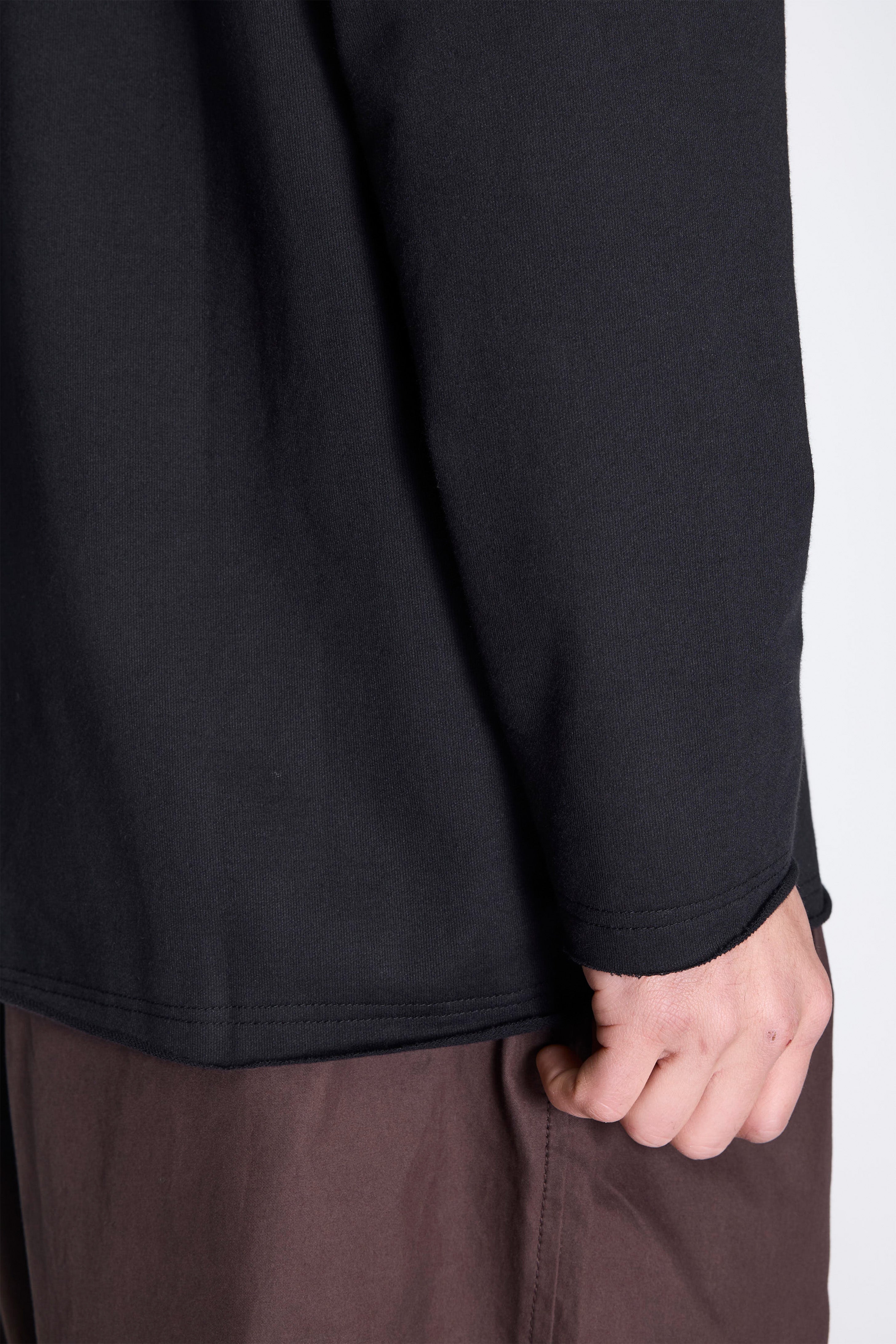 Cotton Mini Terry LS Black