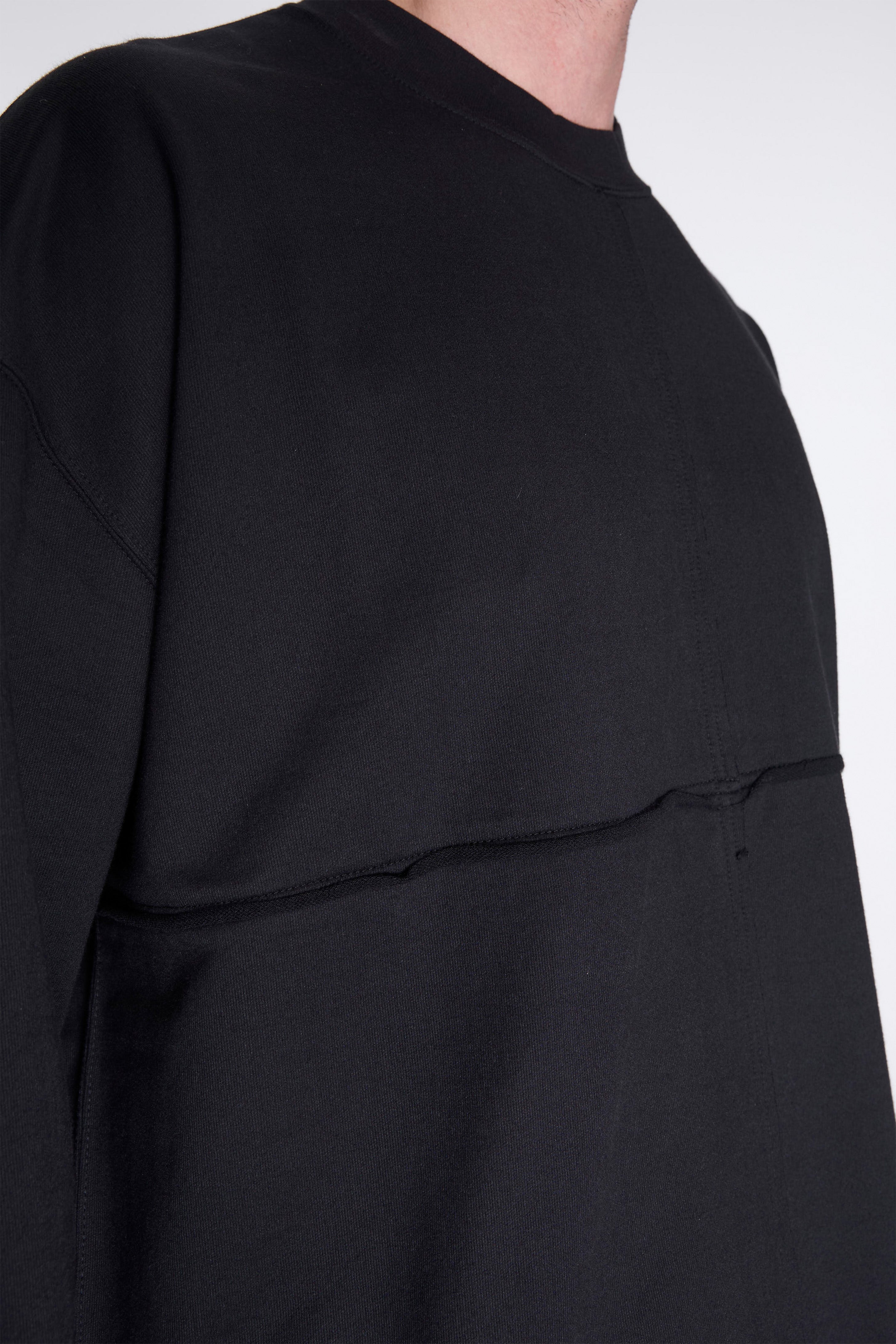 Cotton Mini Terry LS Black