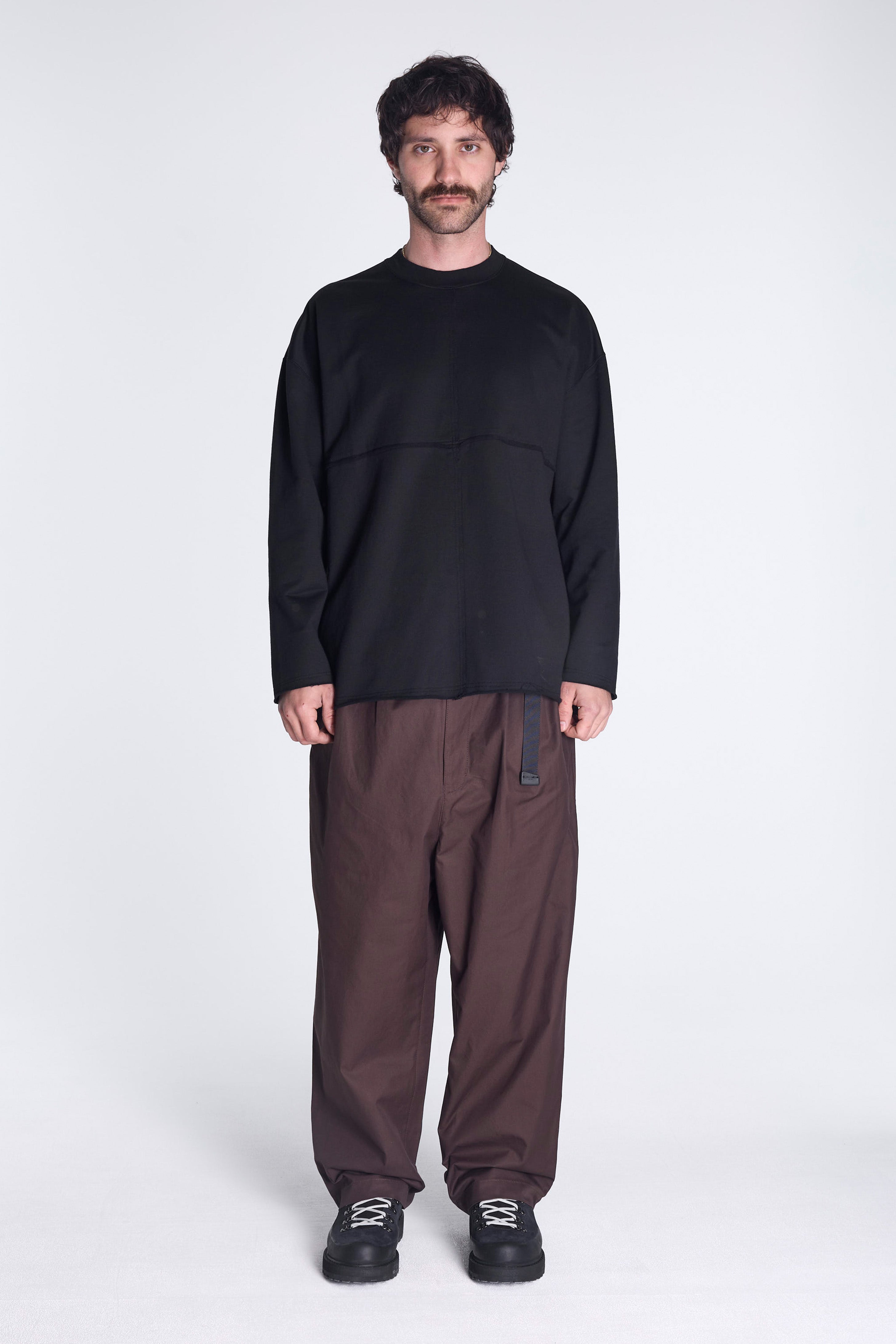 Cotton Mini Terry LS Black