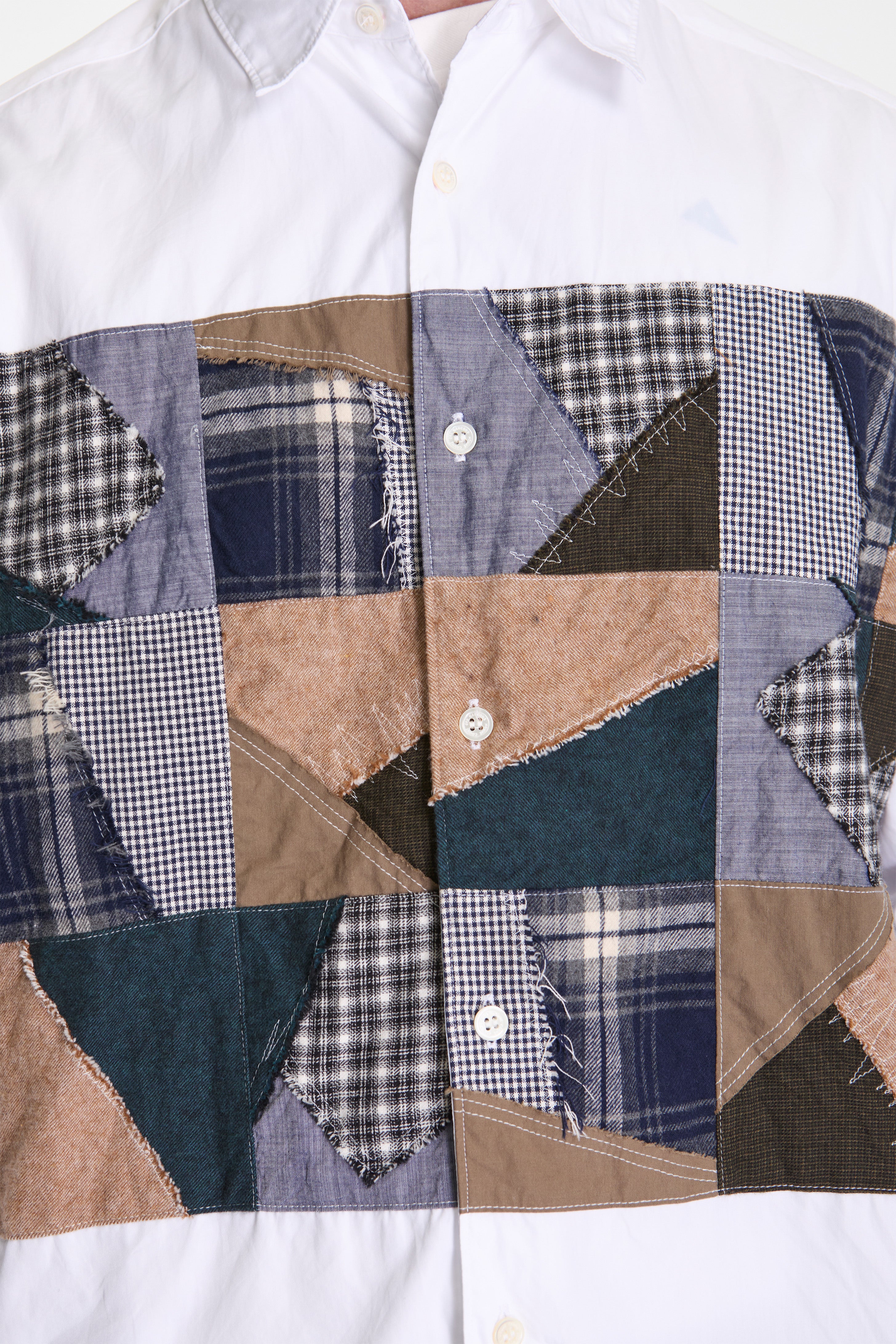 Cotton Oxford Multi Fabrics Shirt