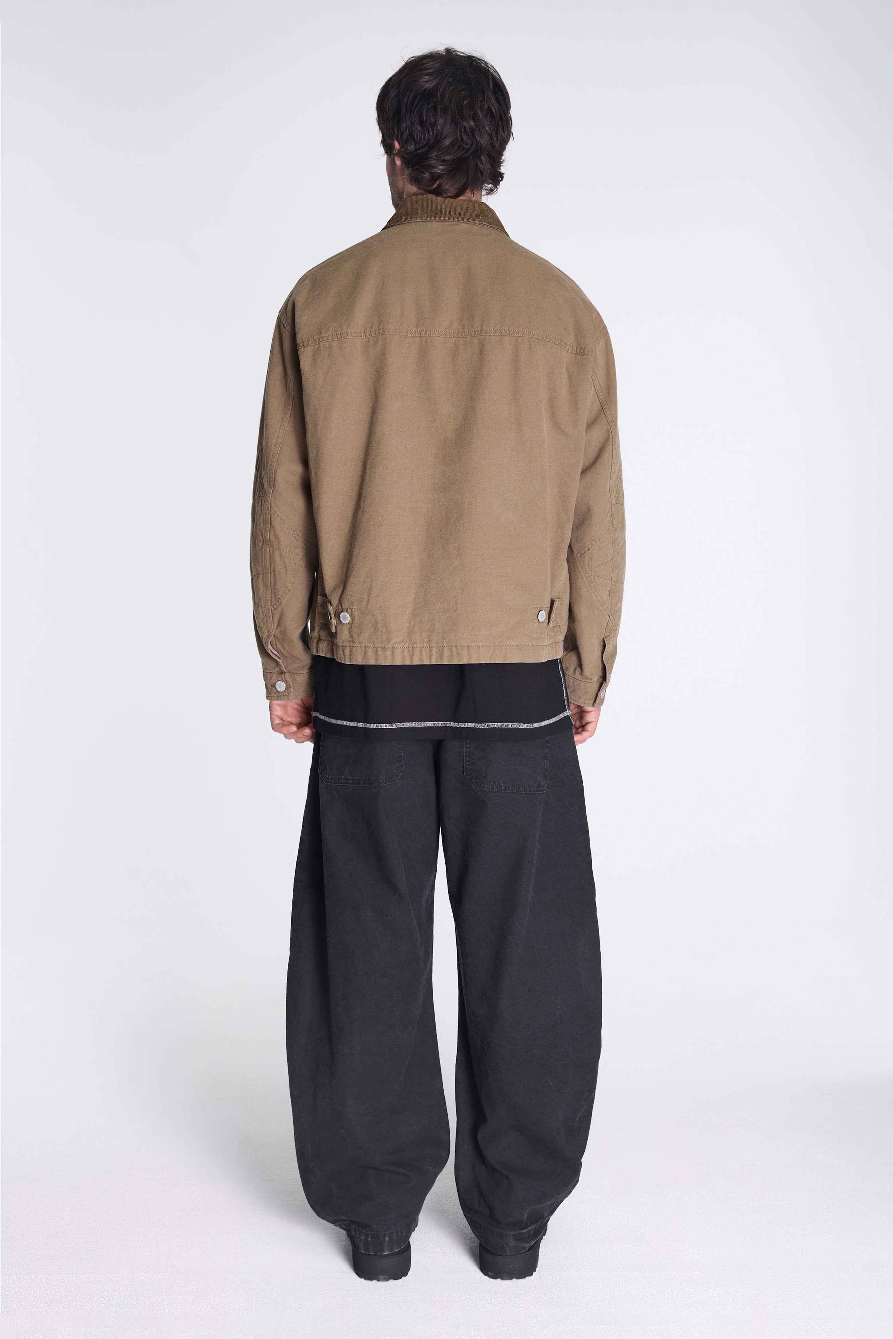 Cotton Zip Jacket Beige