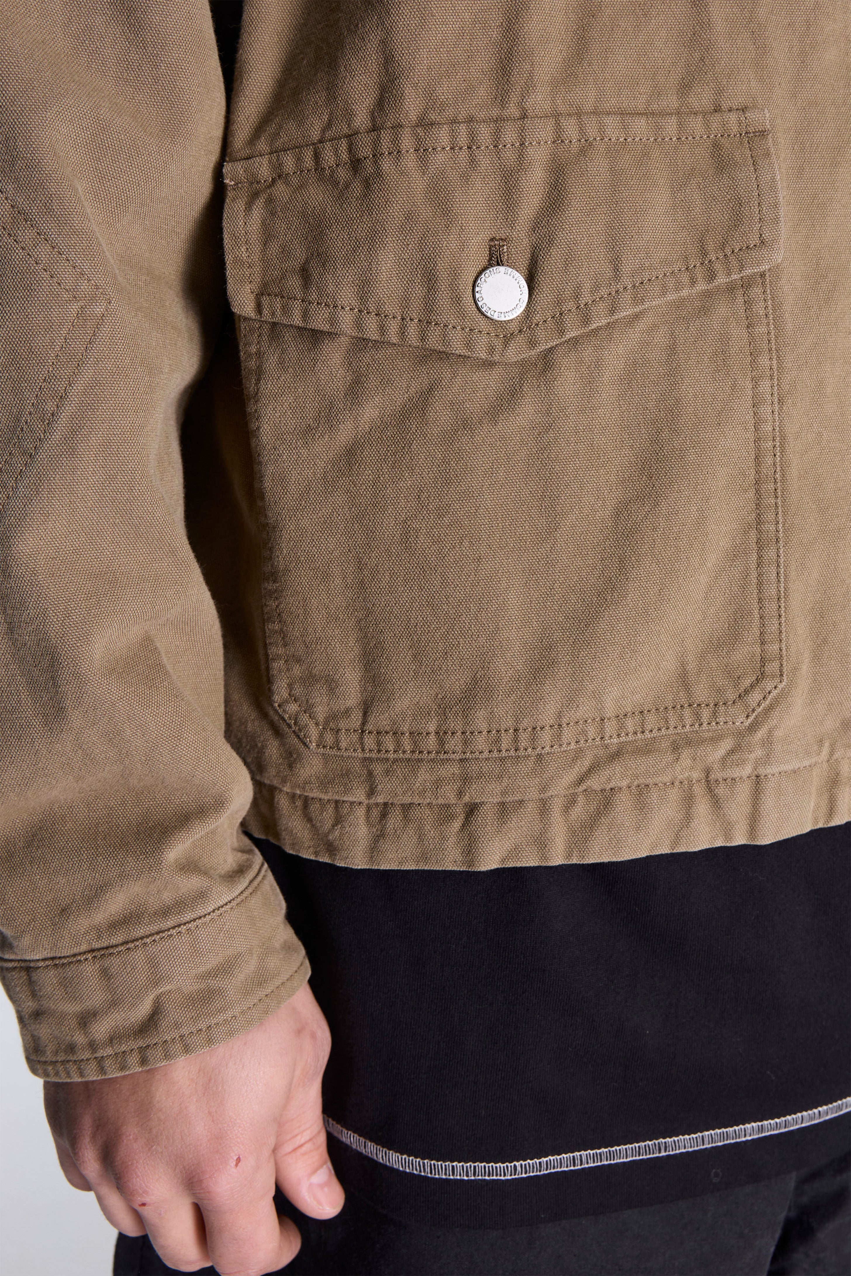 Cotton Zip Jacket Beige