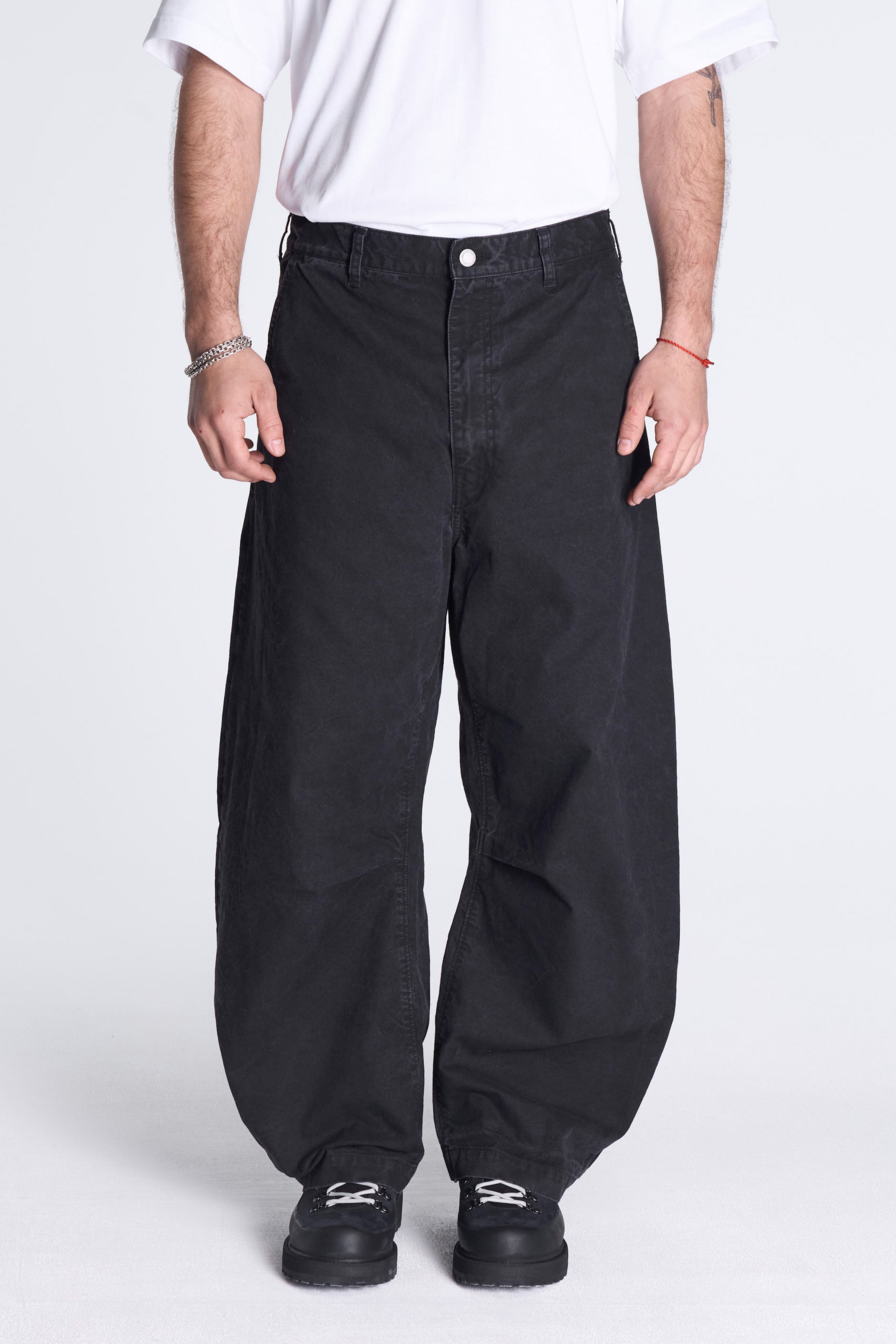 Garmet Dyed Cotton Oxford Pant Black