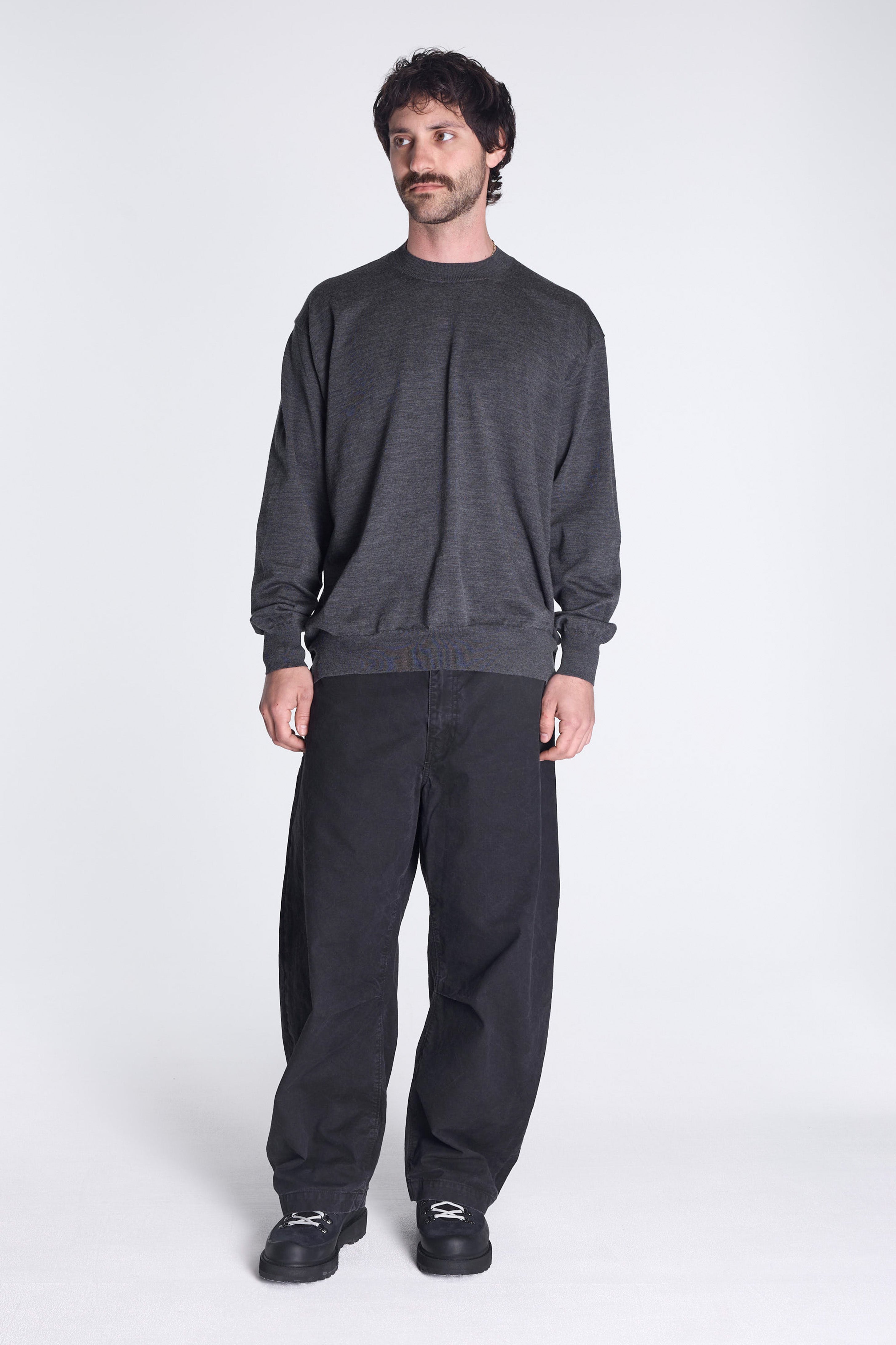 Garmet Dyed Cotton Oxford Pant Black