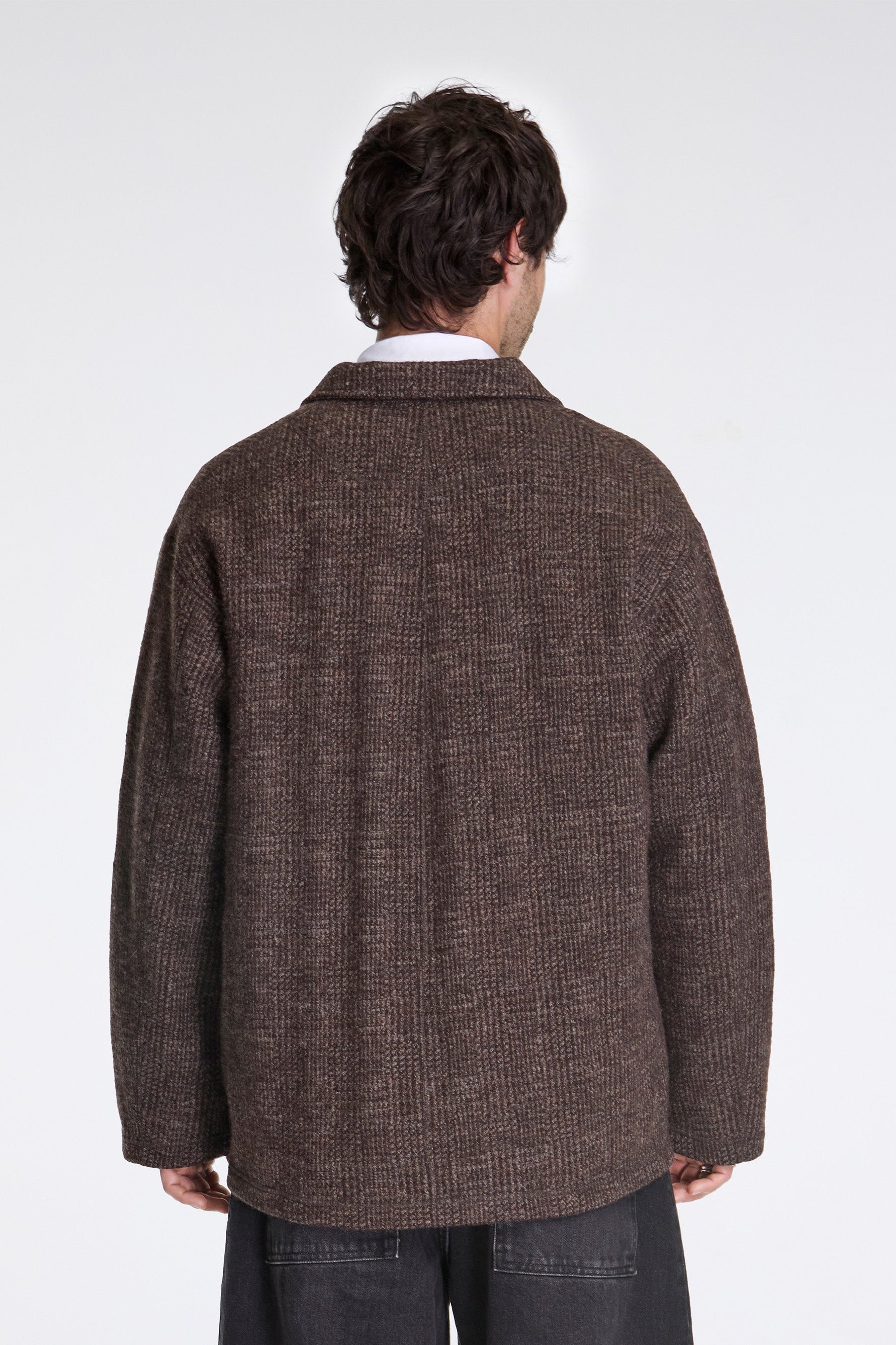 Shetland Mottled Glen Check Coat