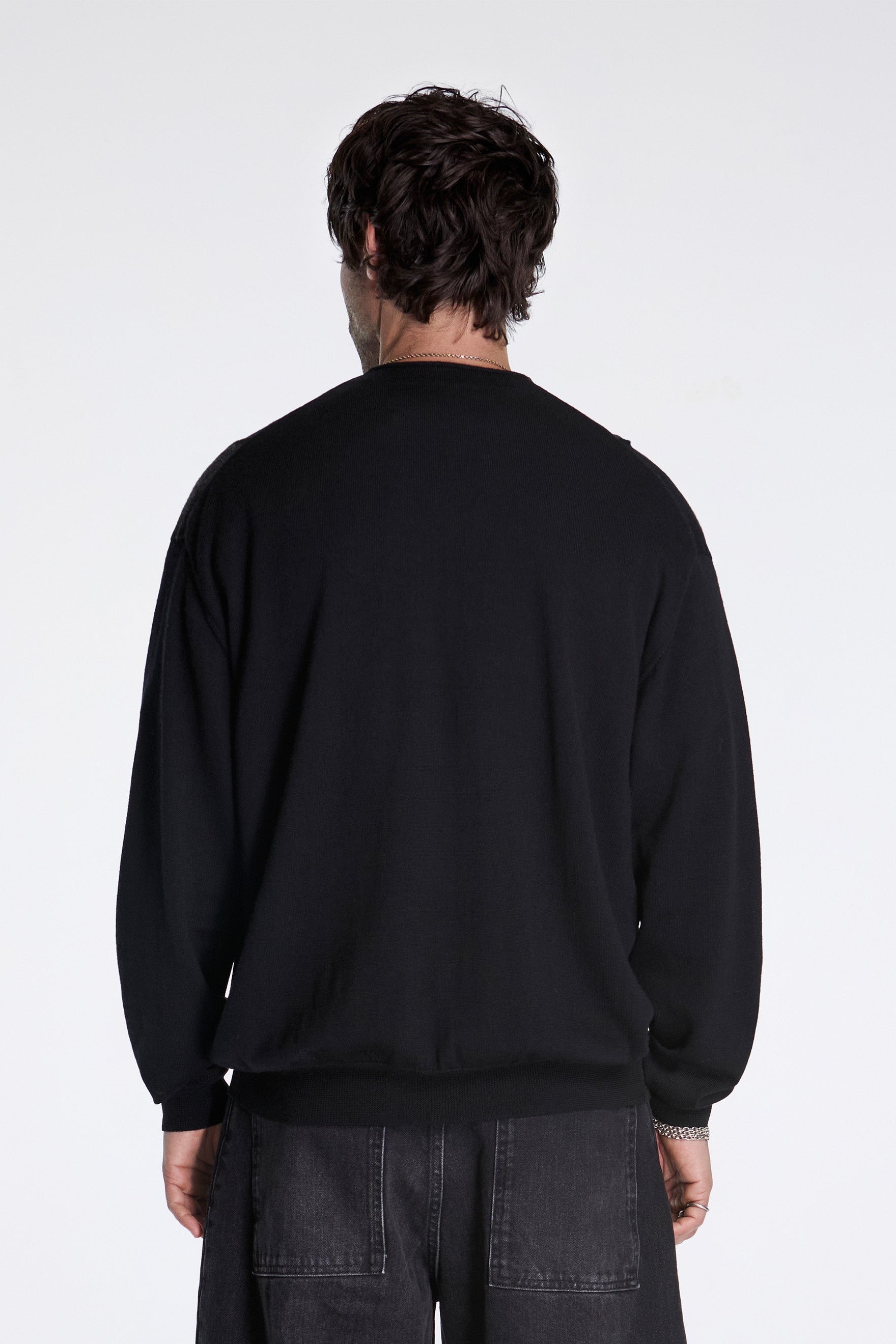 Patchwork Cardigan Black