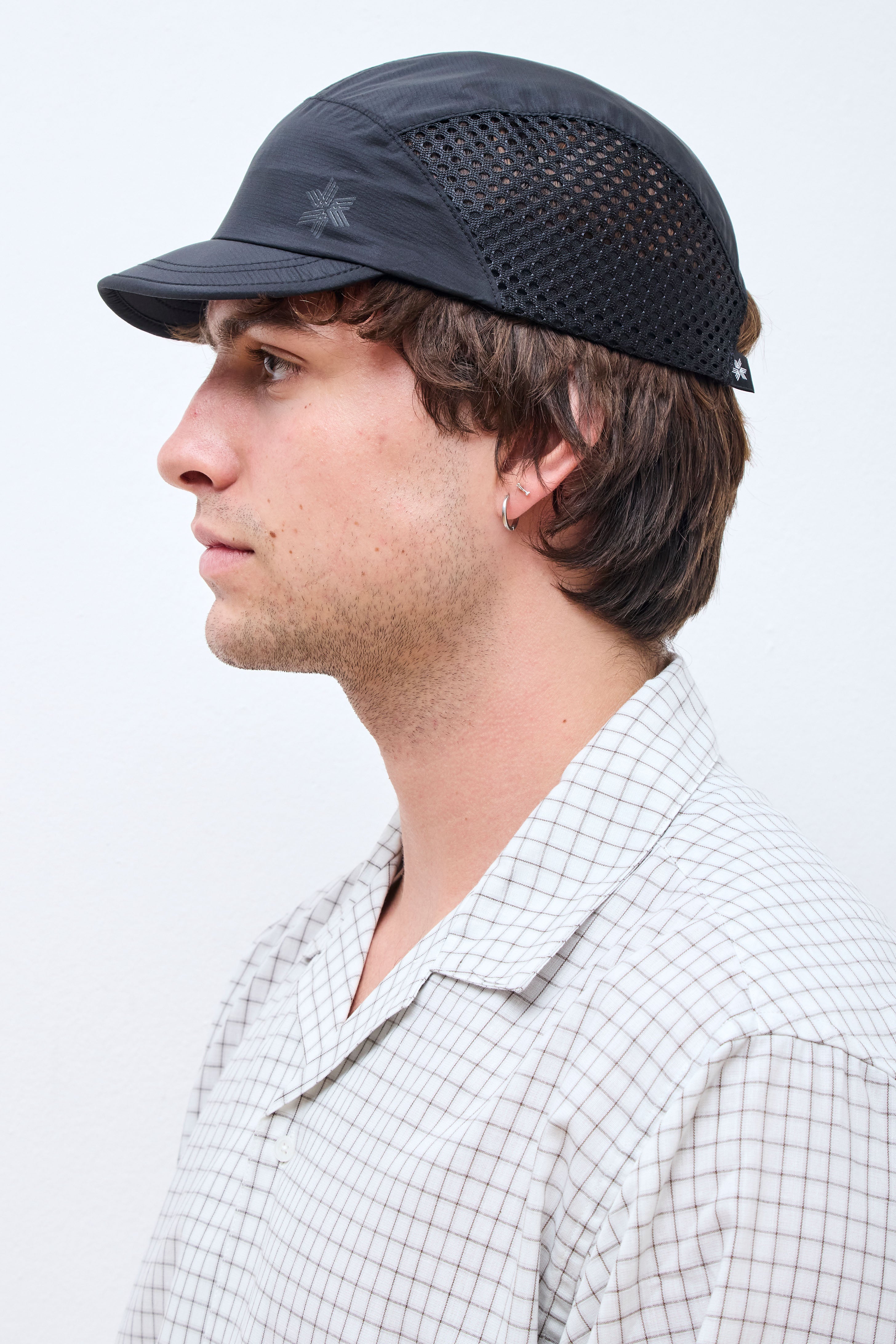 Compact Run Mesh Cap Black