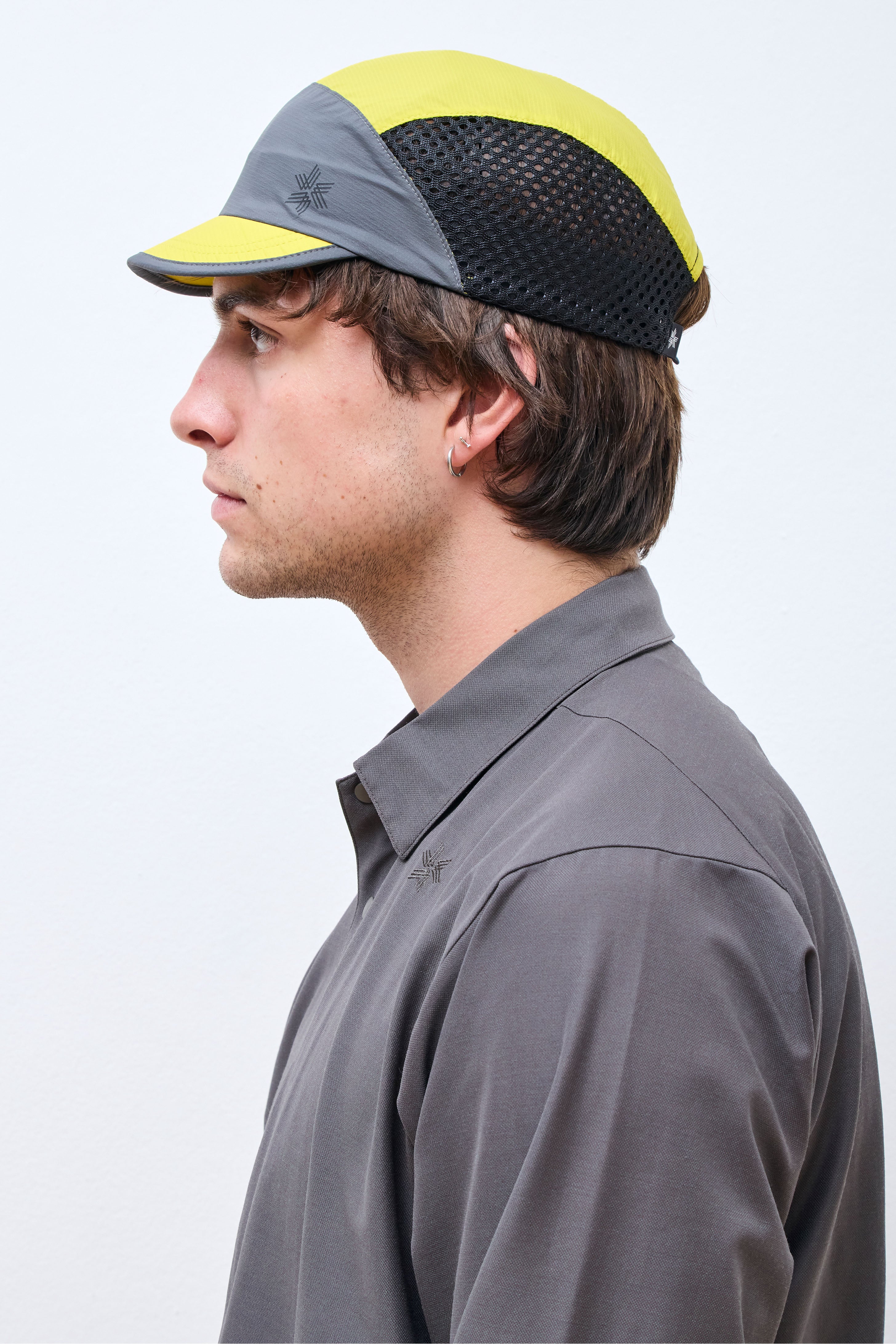 Compact Run Mesh Cap Citronelle/Shadow Gray