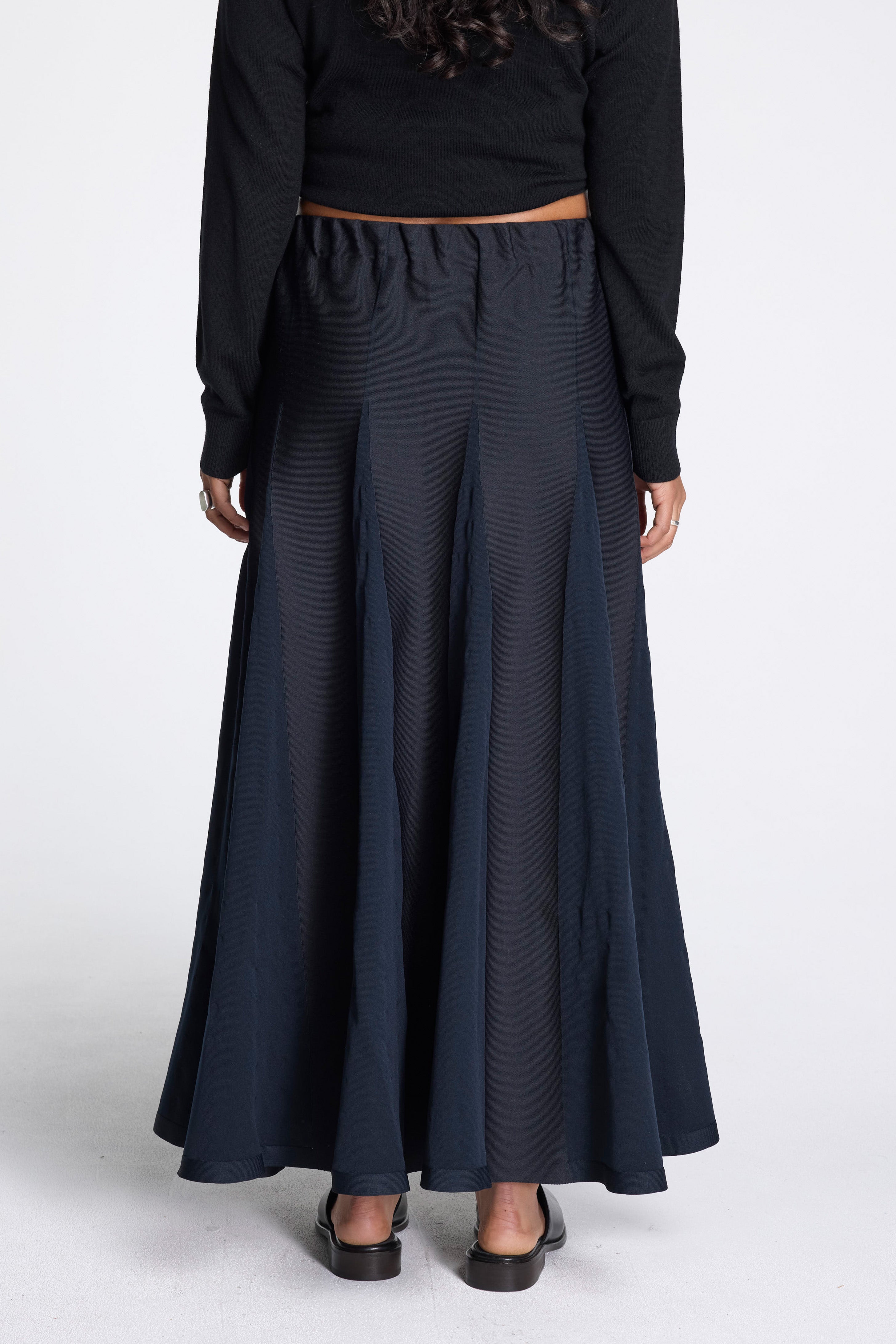 Conic Skirt Black Multi