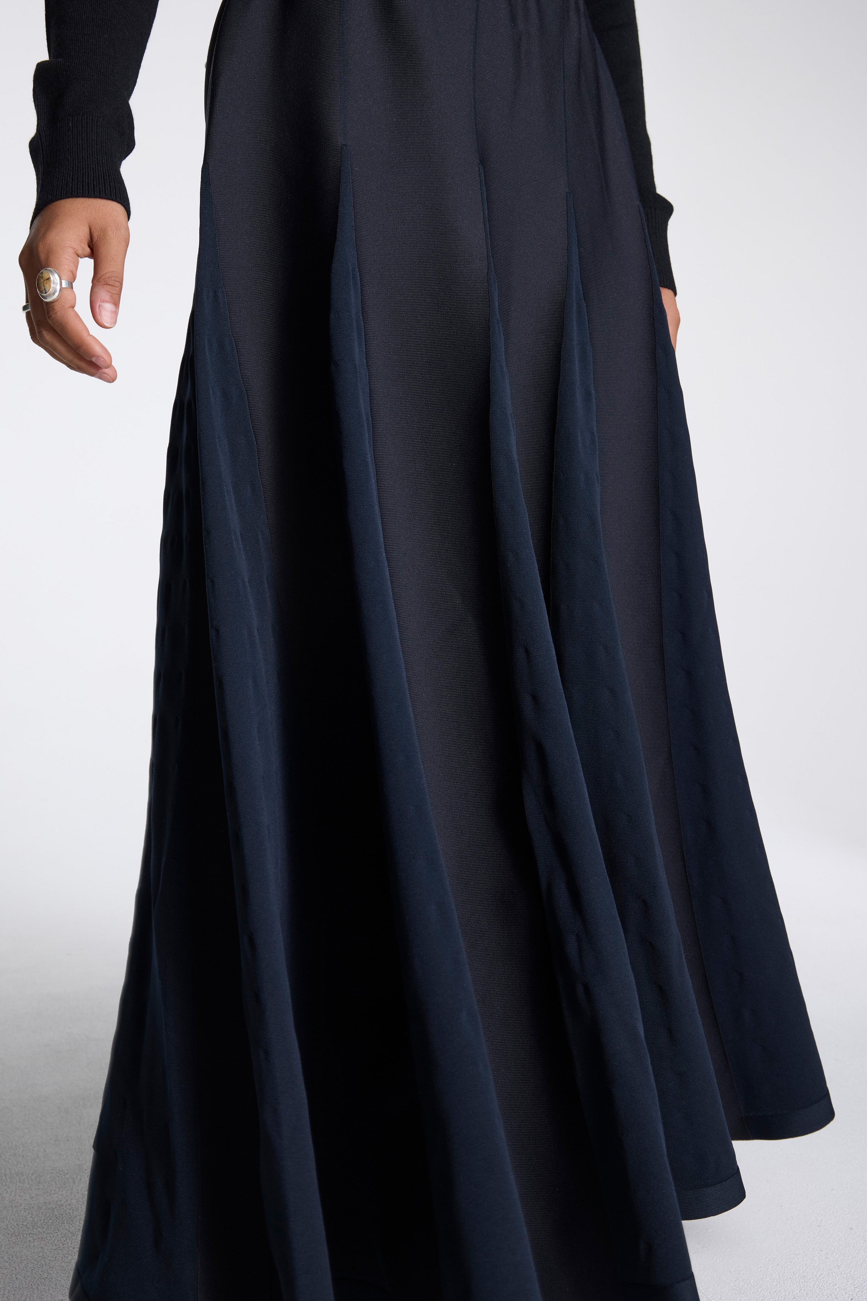 Conic Skirt Black Multi