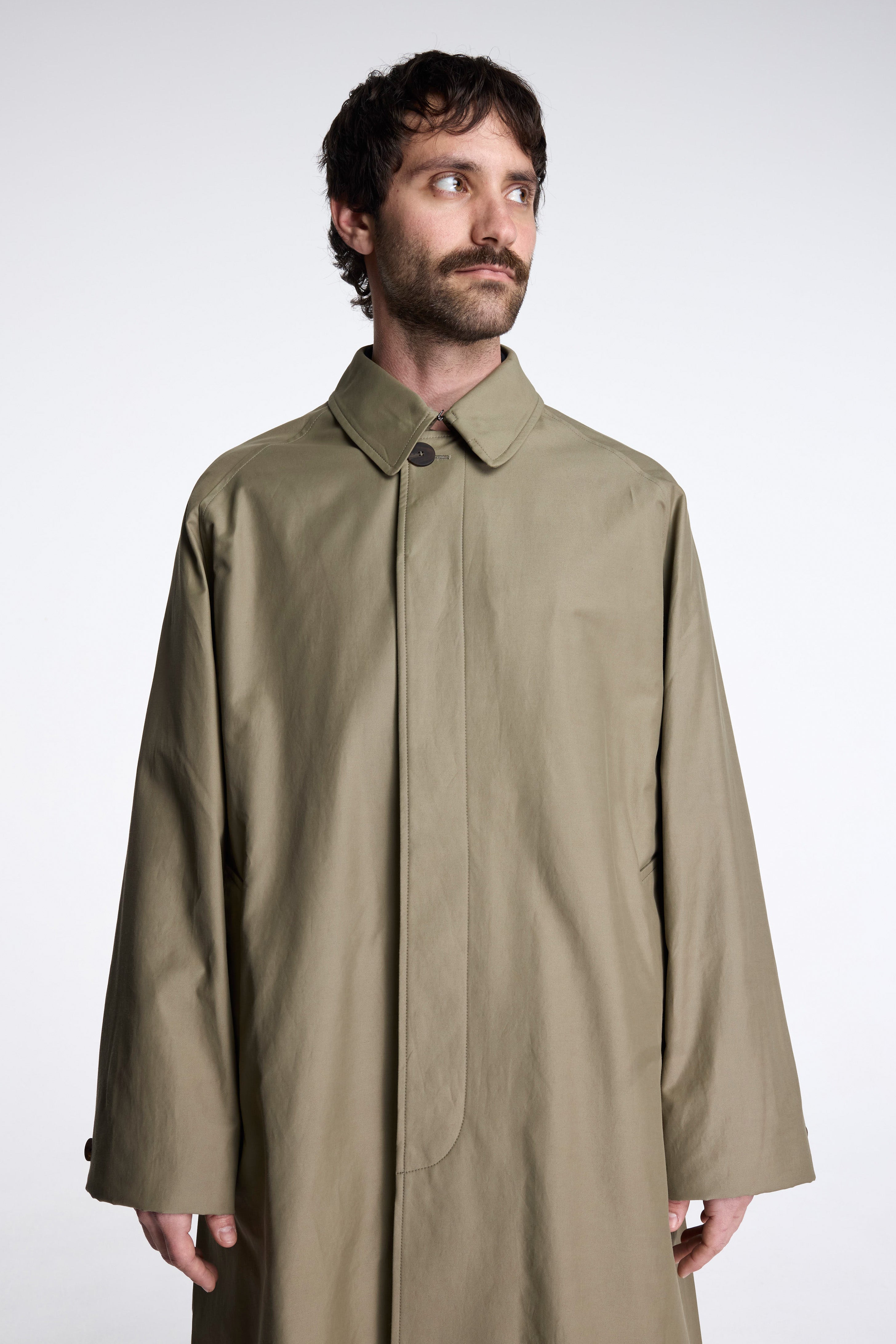 Crow Coated Coton Coat Dark Dusk
