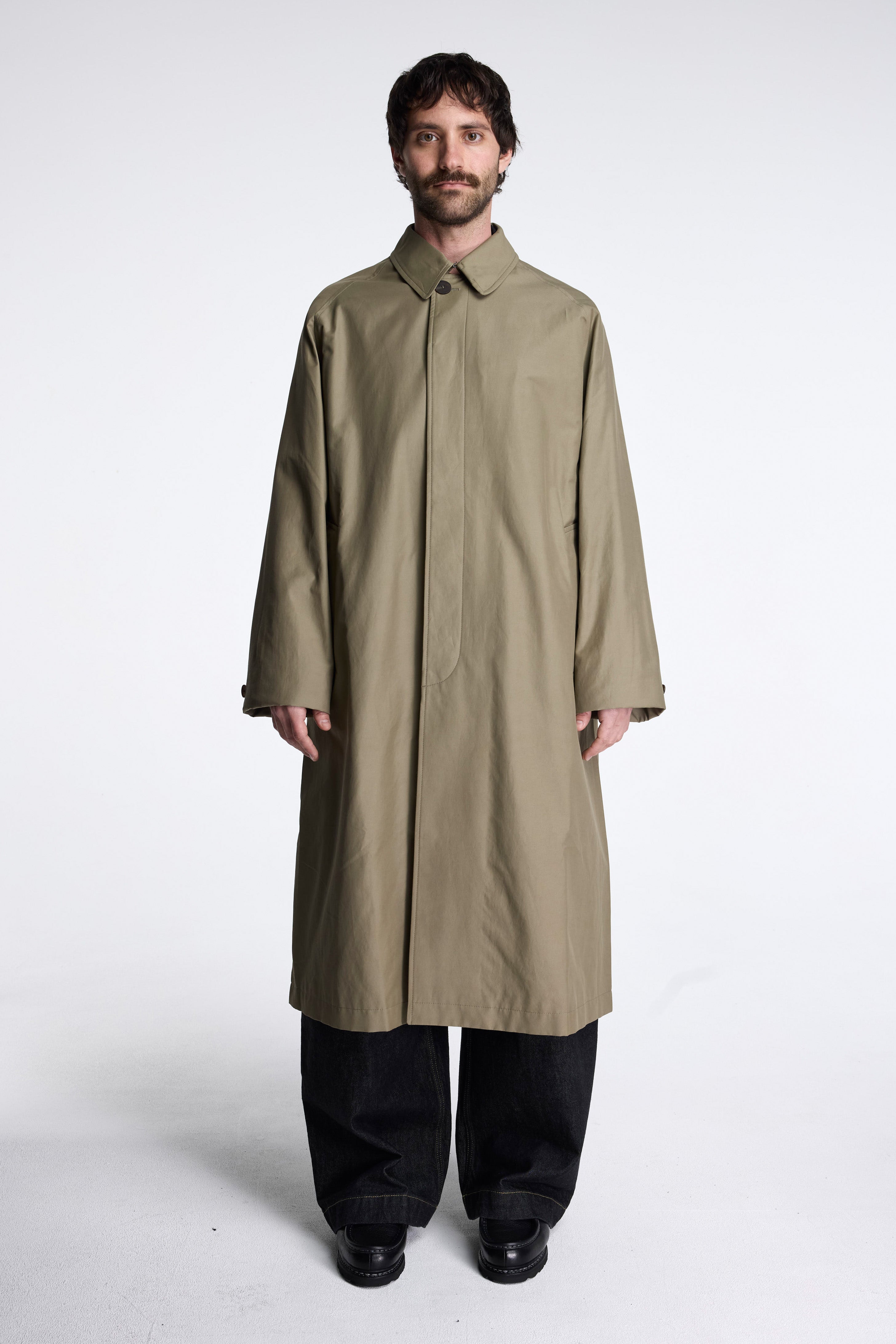 Crow Coated Coton Coat Dark Dusk