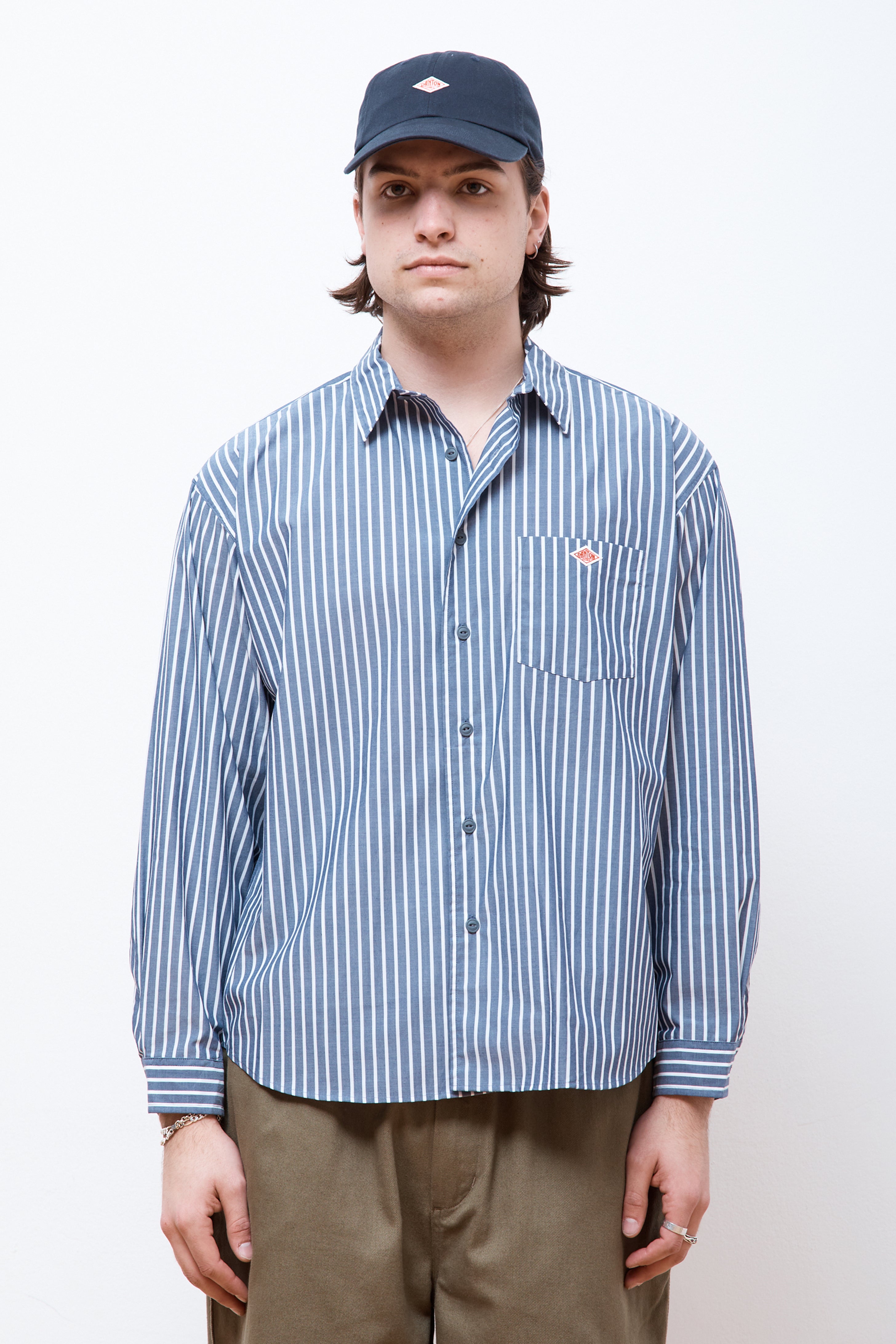 Work Shirt Navy/White Stripe