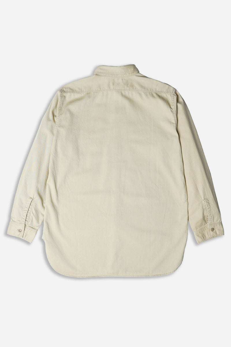 Cotton Twill Vintage Fit Work Shirt Beige