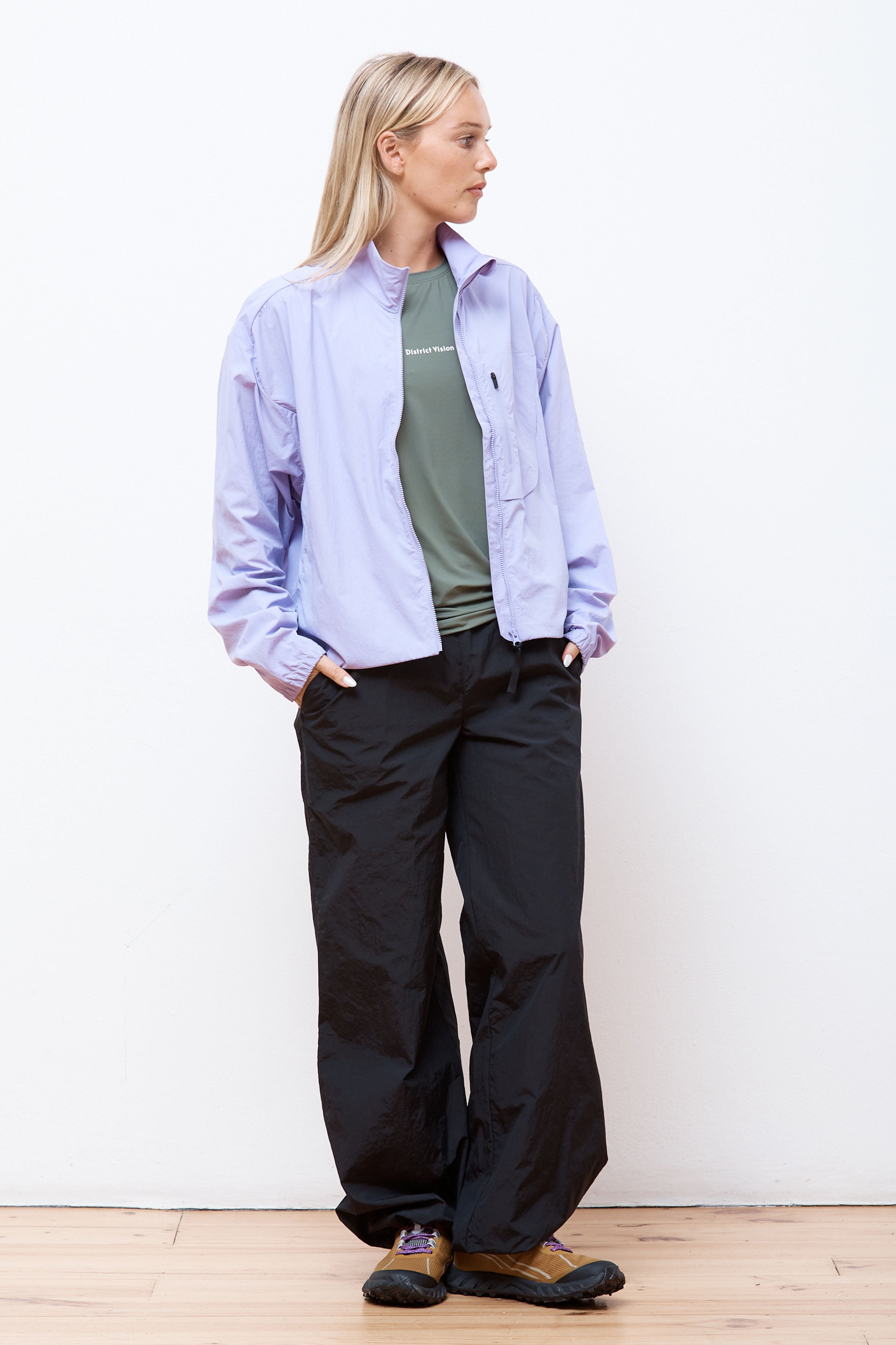 Cropped Recycled DWR Jacket Lilac