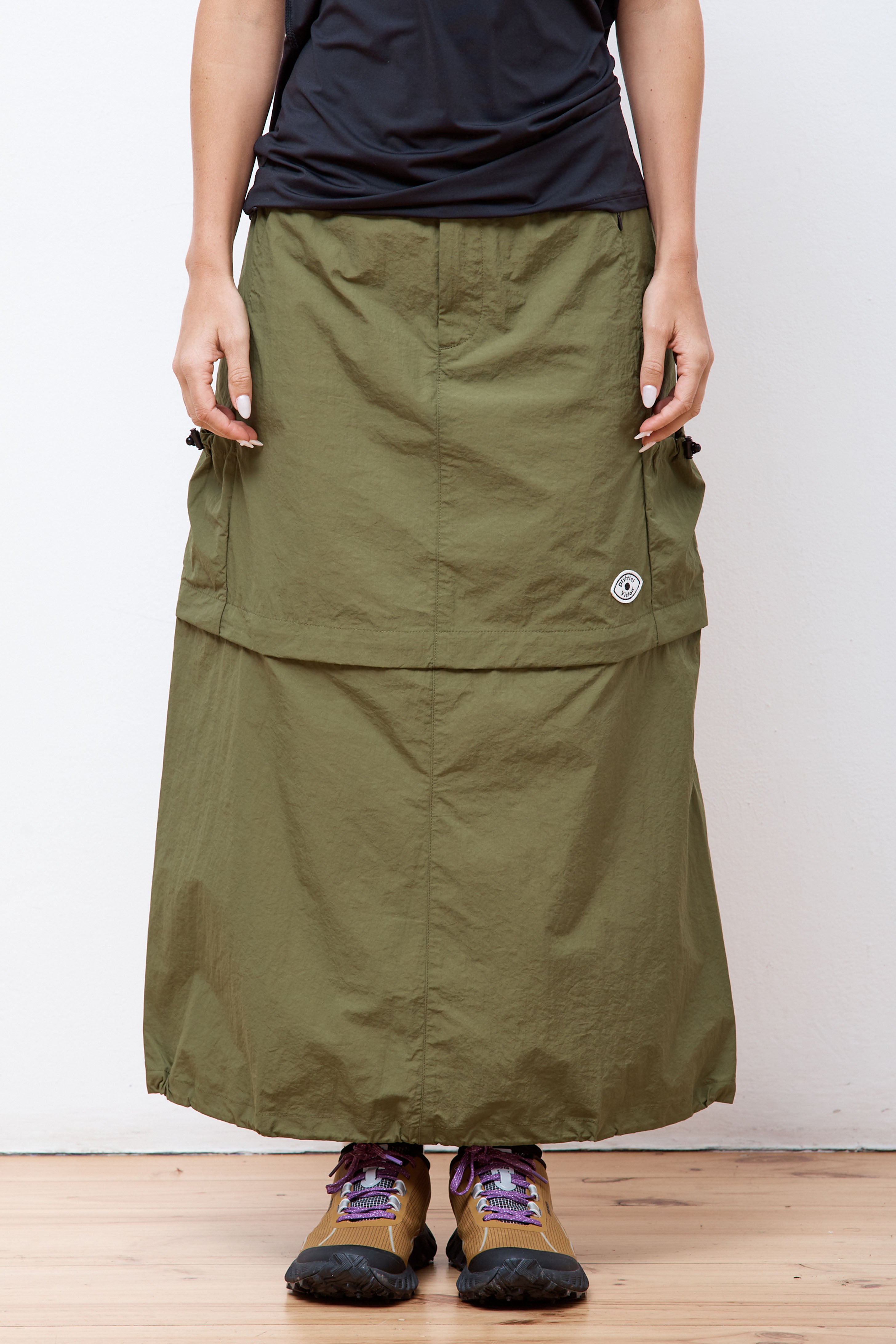 Single Layer Cargo Skirt Lichen