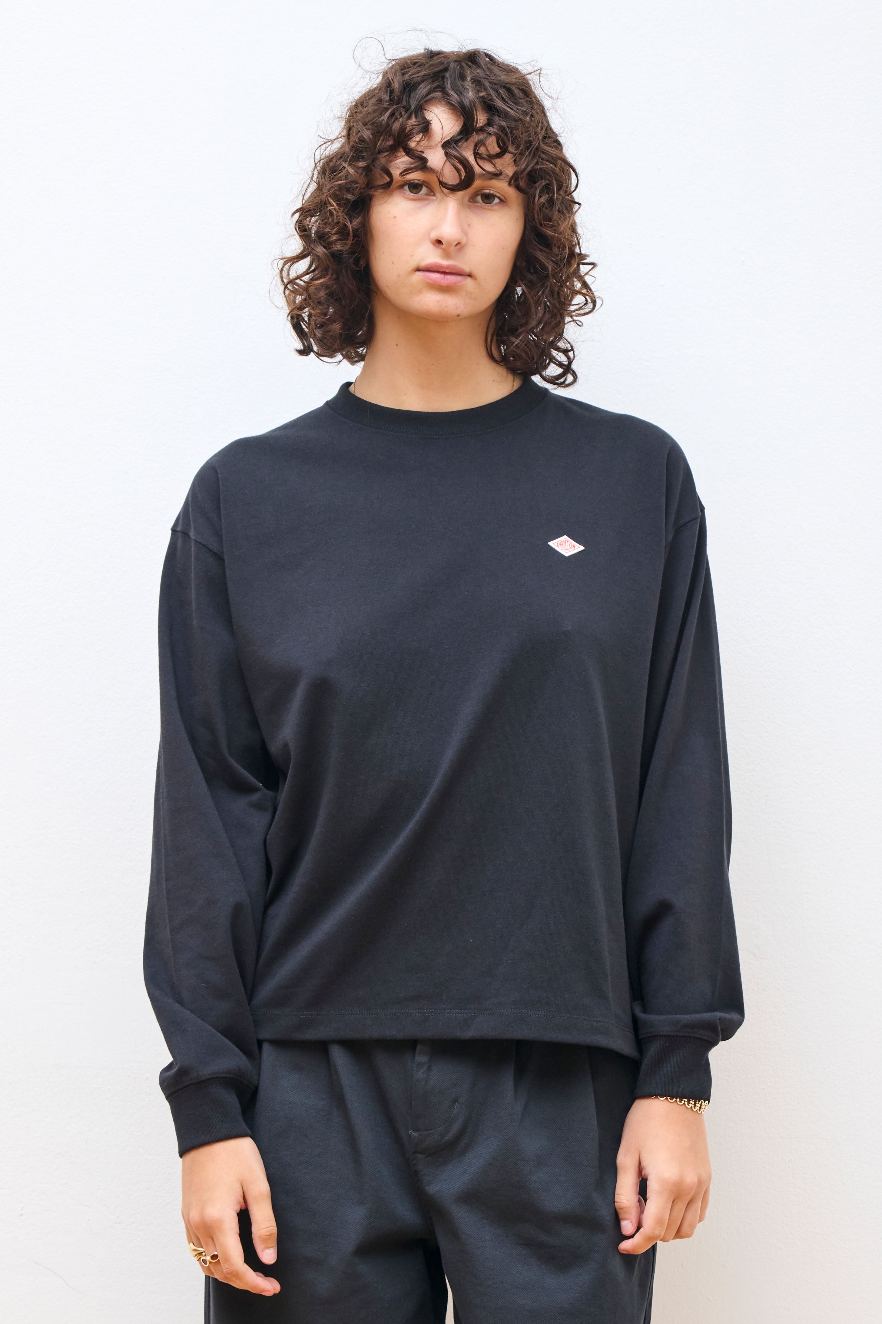 Cotton Long Sleeve T-Shirt Black