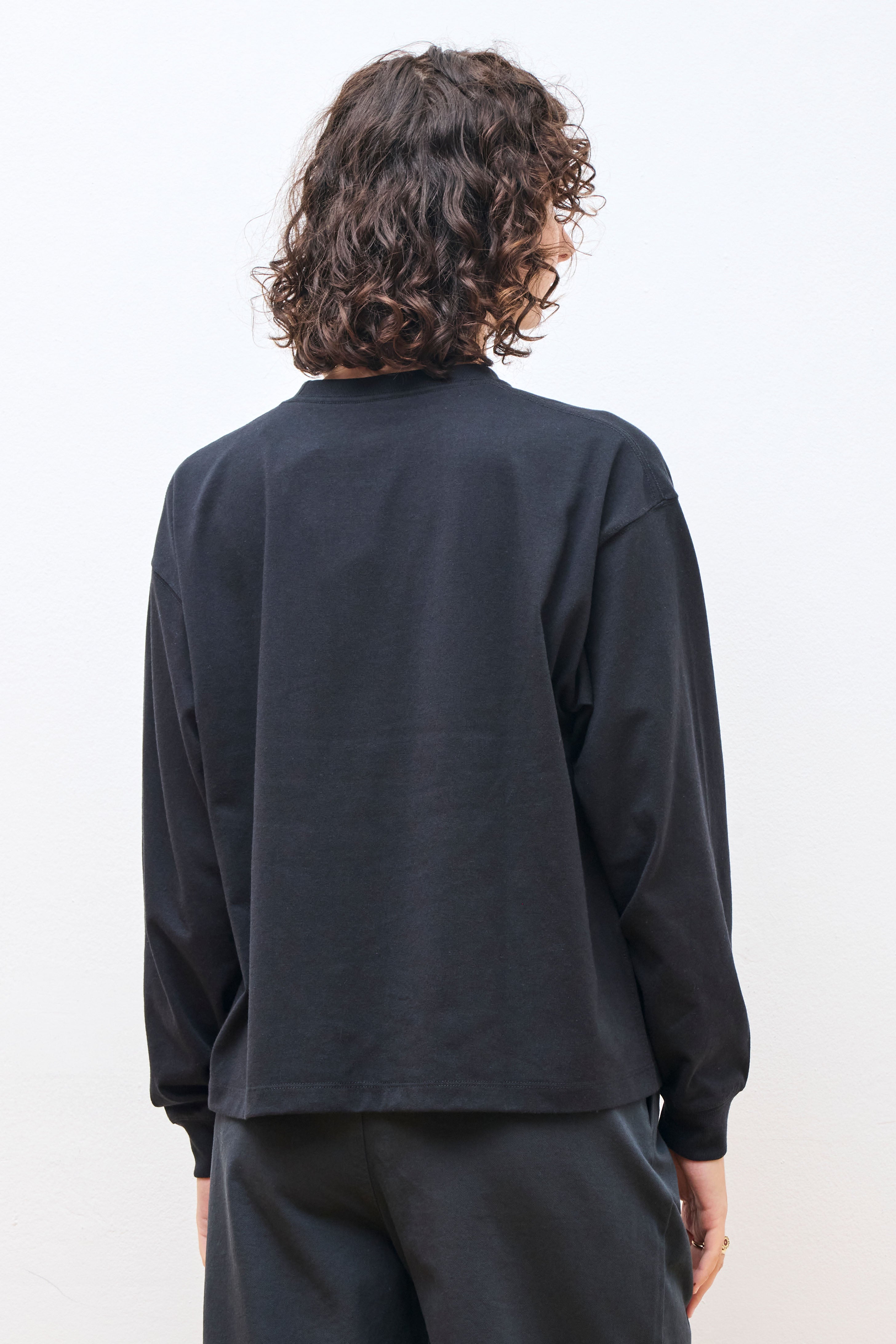 Cotton Long Sleeve T-Shirt Black