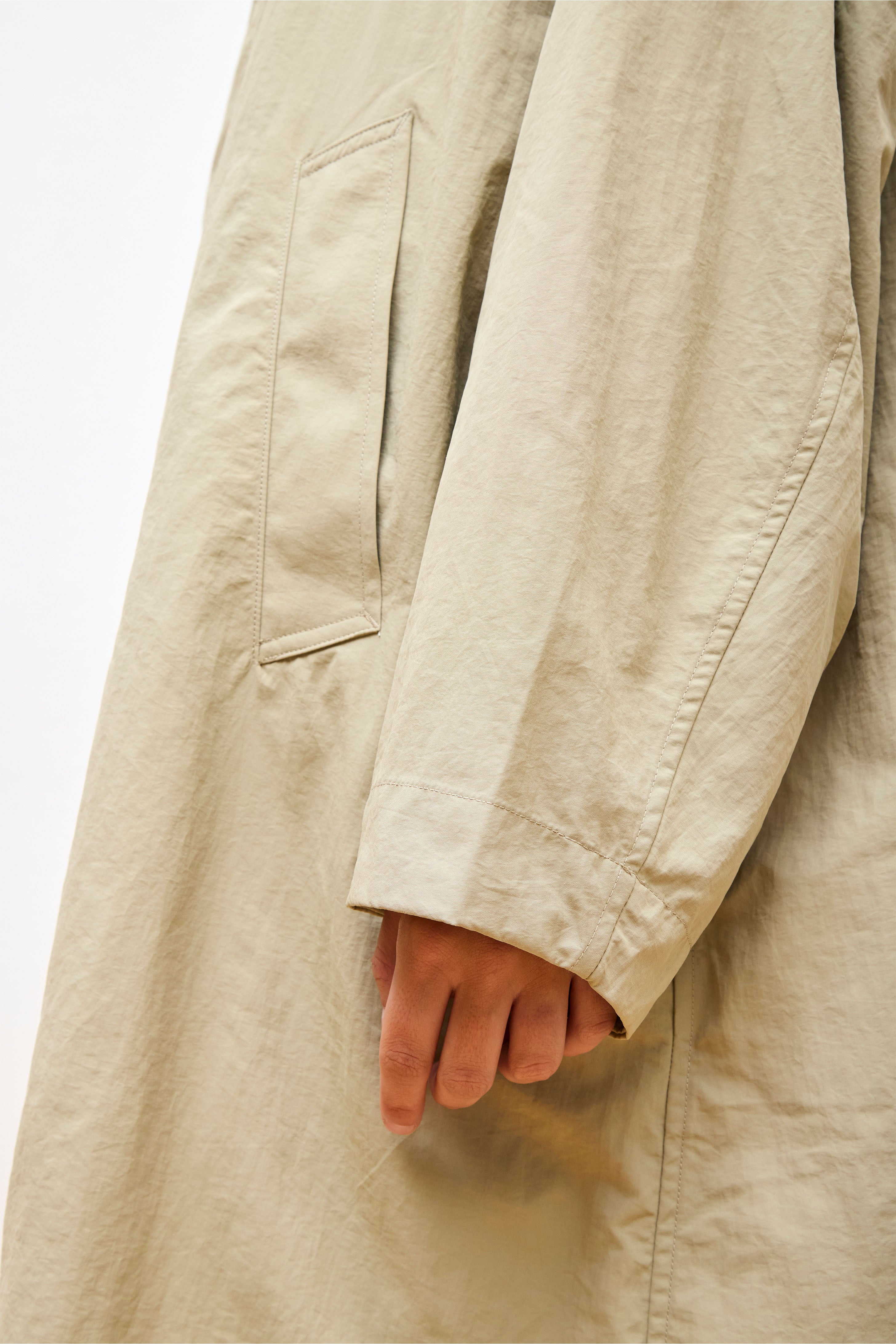 Nylon Coat Beige