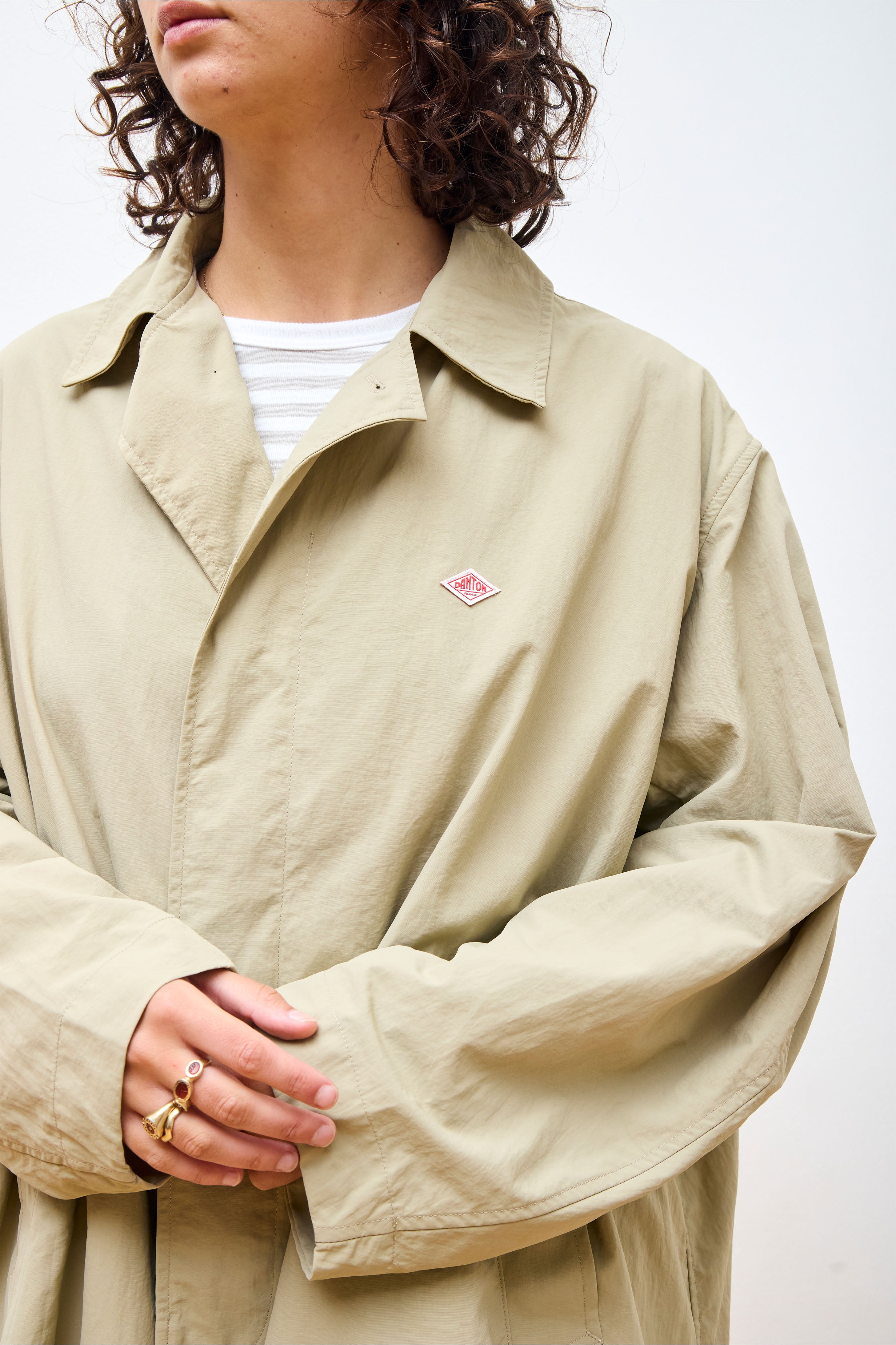 Nylon Coat Beige