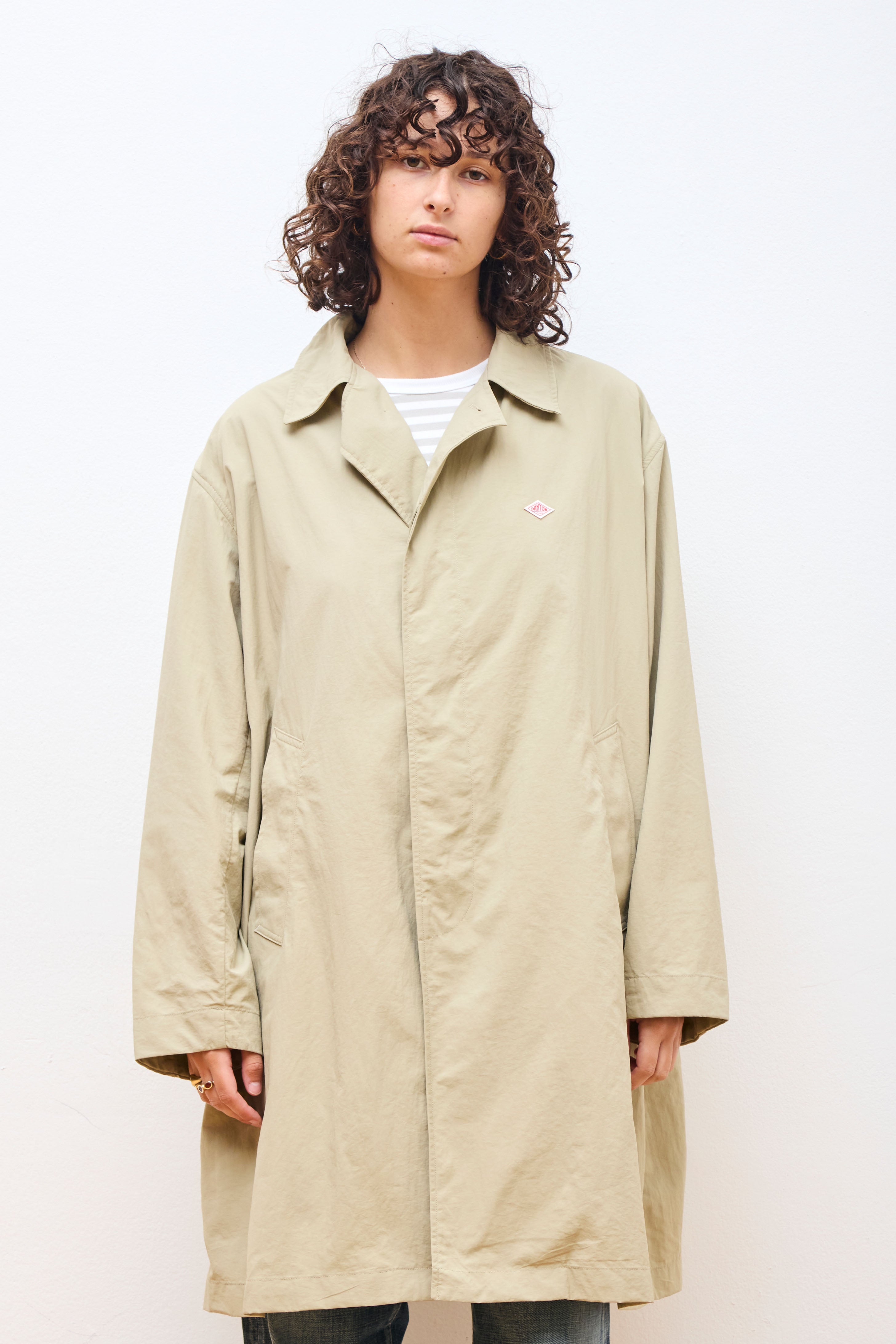 Nylon Coat Beige