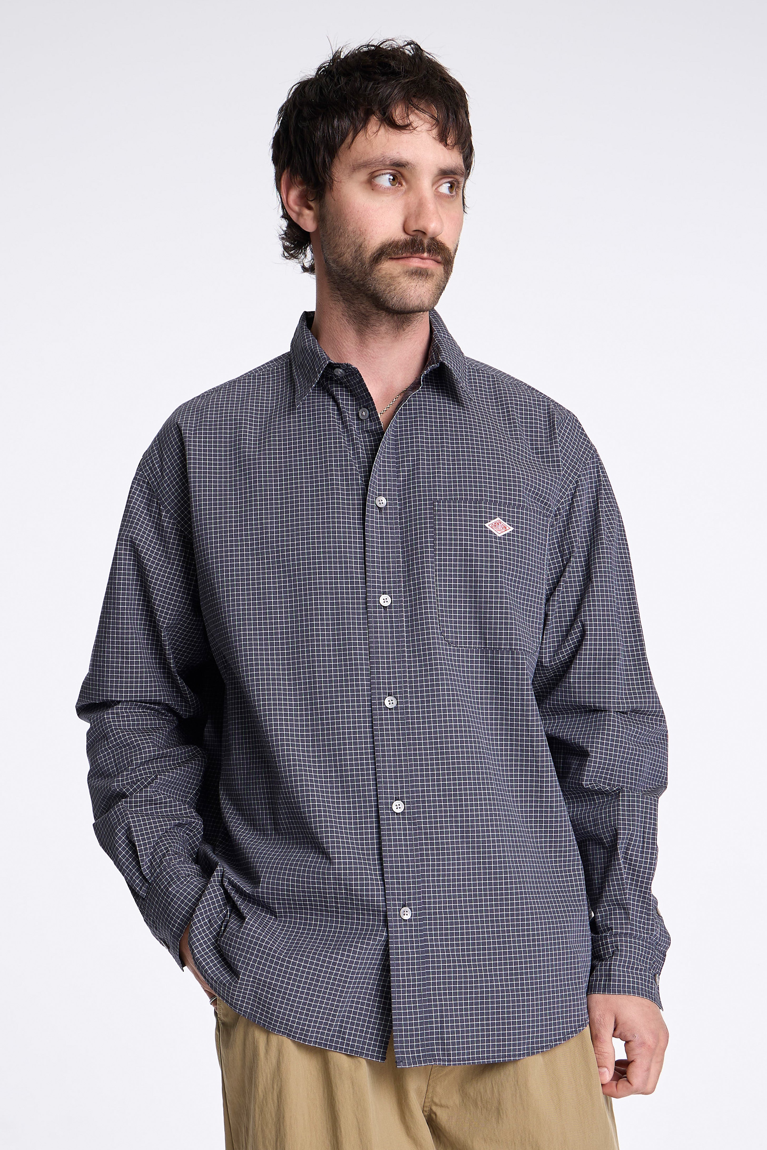 Work Shirt Jacket Black/White Graph Check