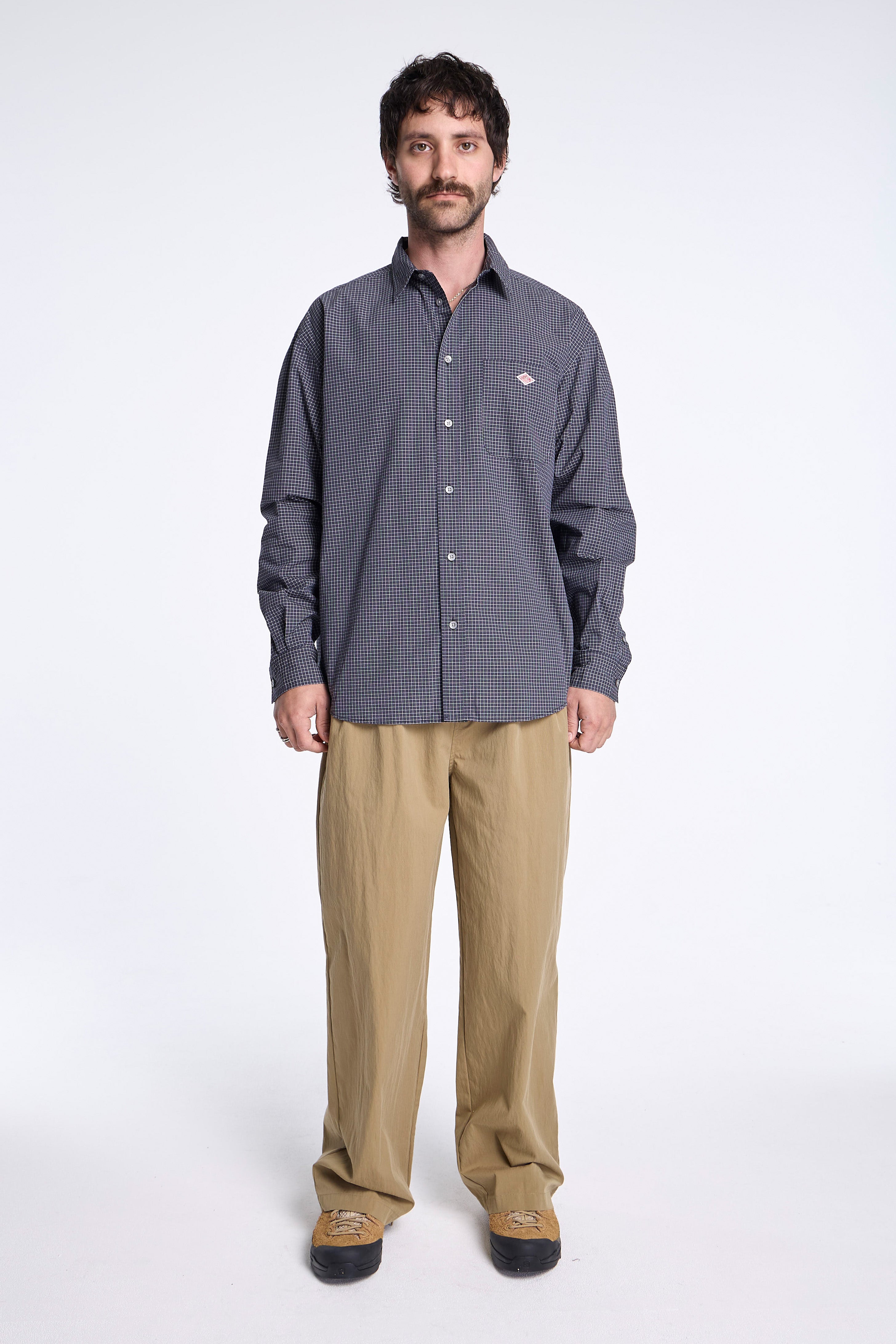 Work Shirt Jacket Black/White Graph Check